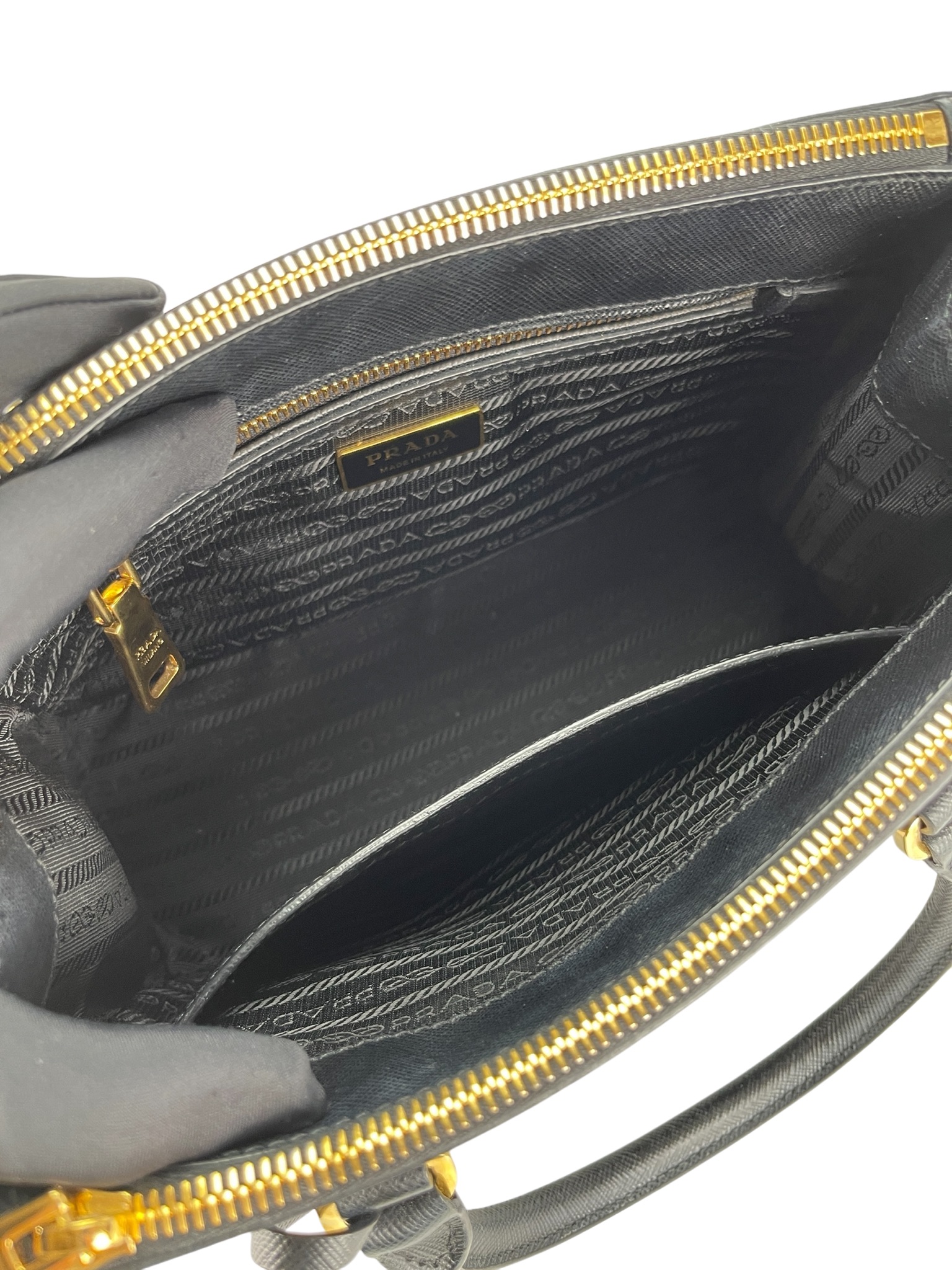 PRADA - Black Galleria Small Saffiano Leather Handbag