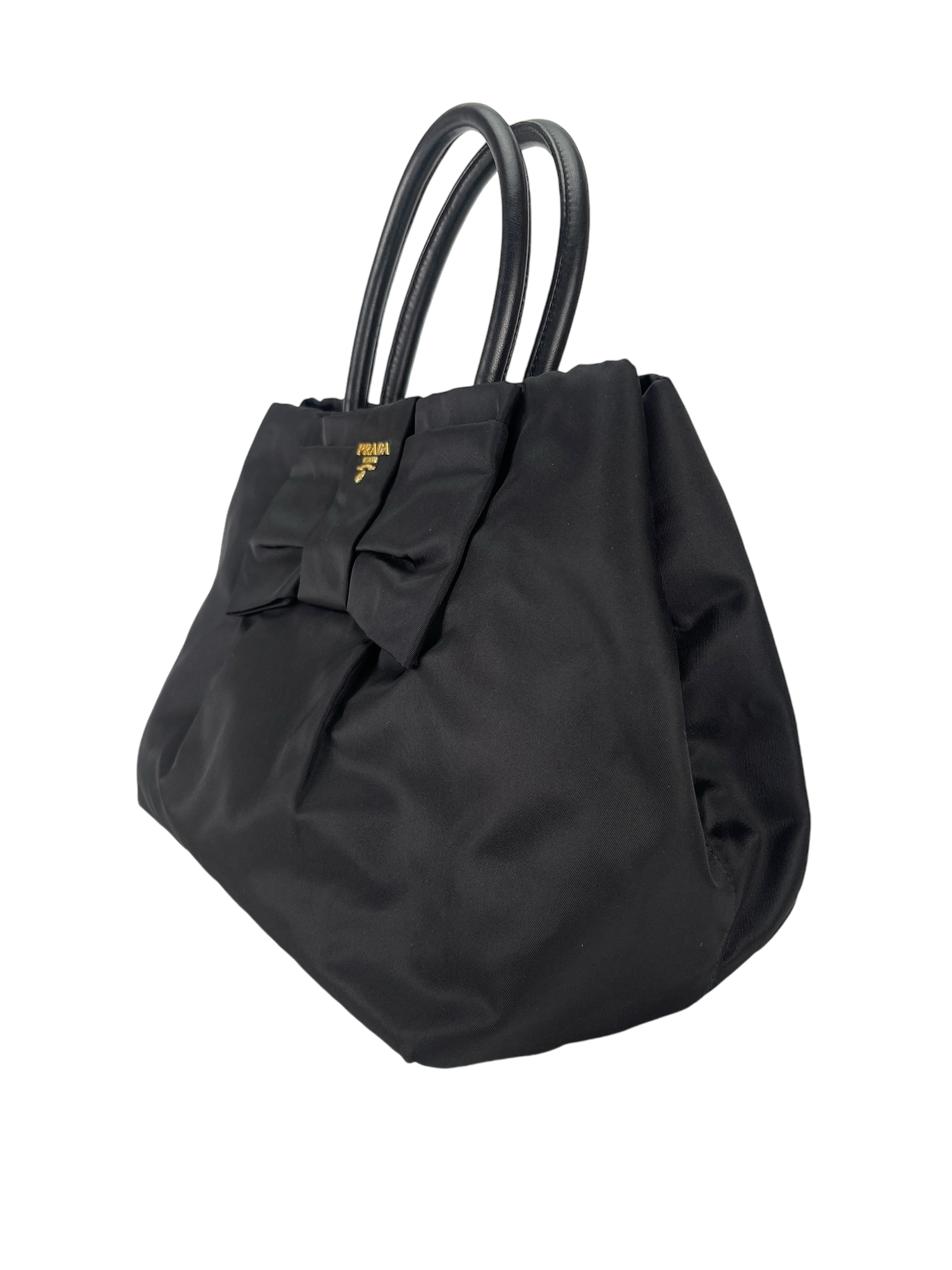 PRADA - Black Ribbon Nylon Tote Bag