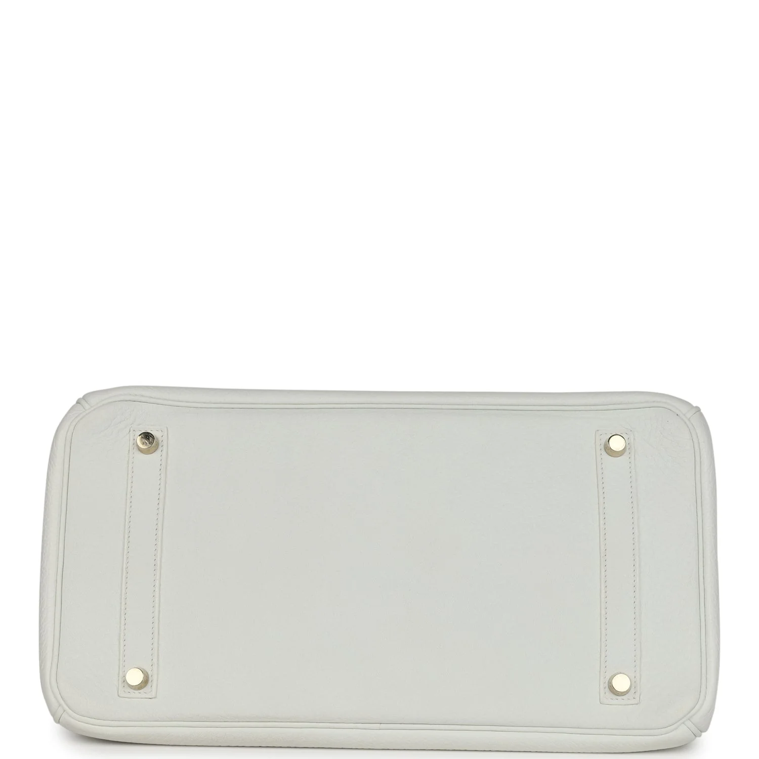 Pre-owned Hermes Birkin 35 White Clemence Gold Hardware