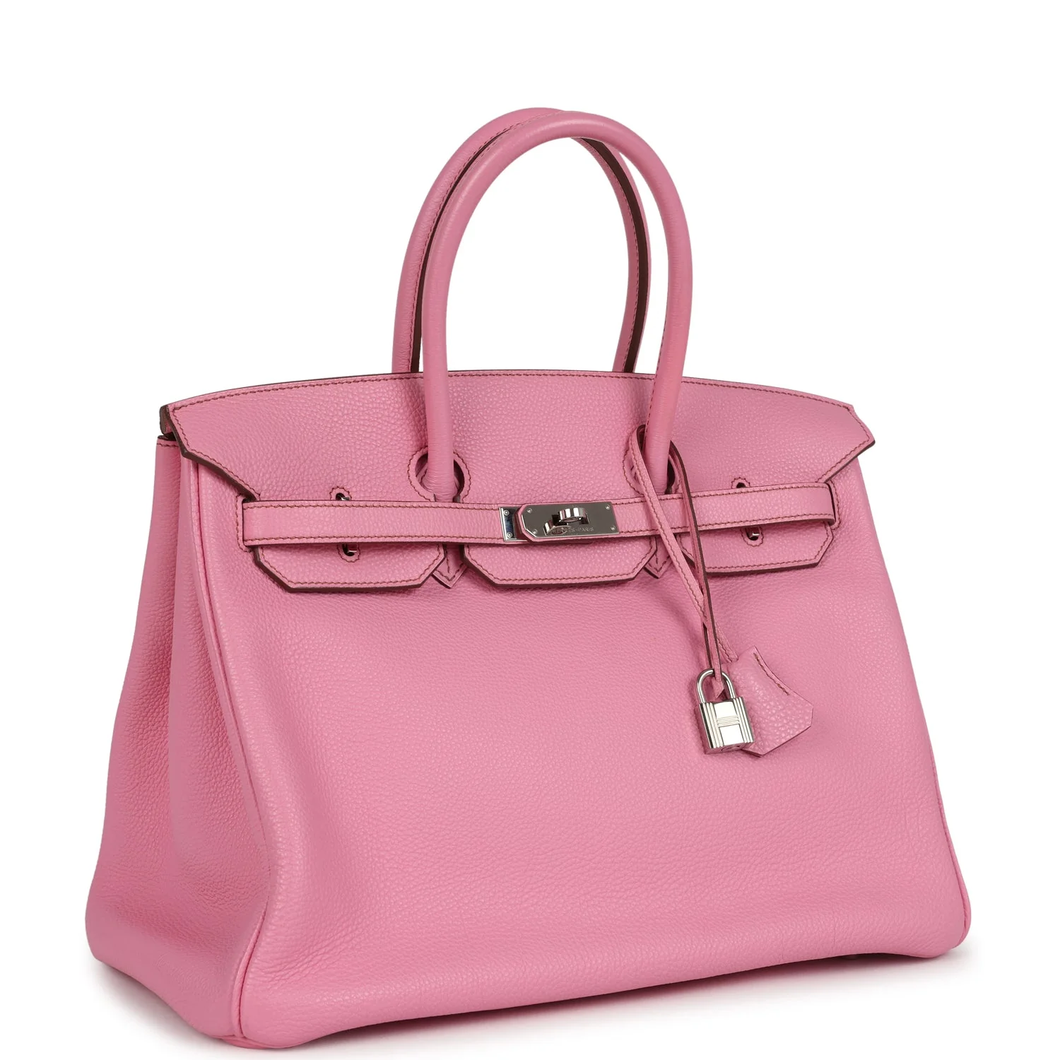 Pre-owned Hermes Birkin 35 Bubblegum Togo Palladium Hardware