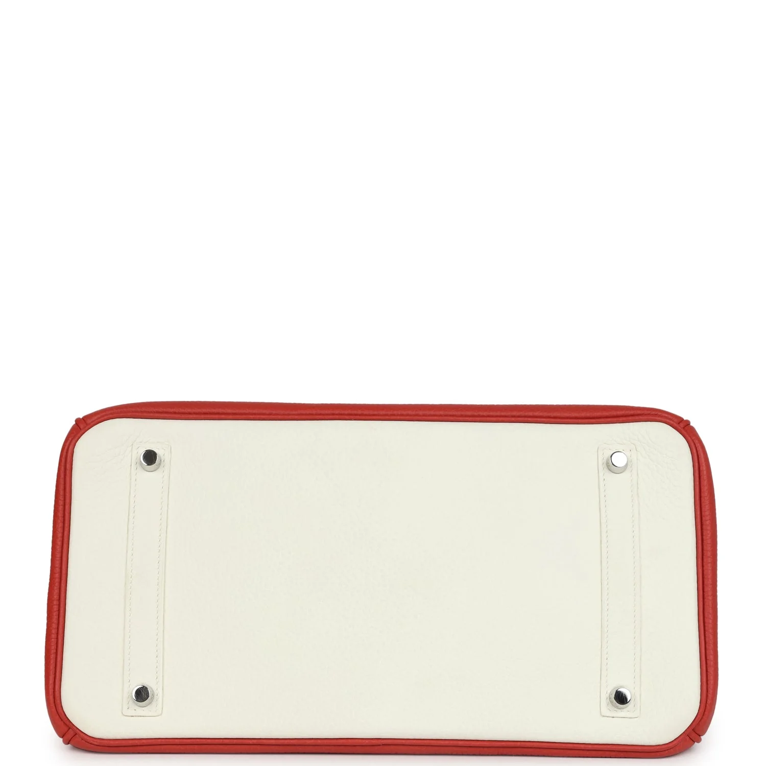 Pre-owned Hermes Birkin 35 Eclat Sanguine and White Clemence Palladium Hardware