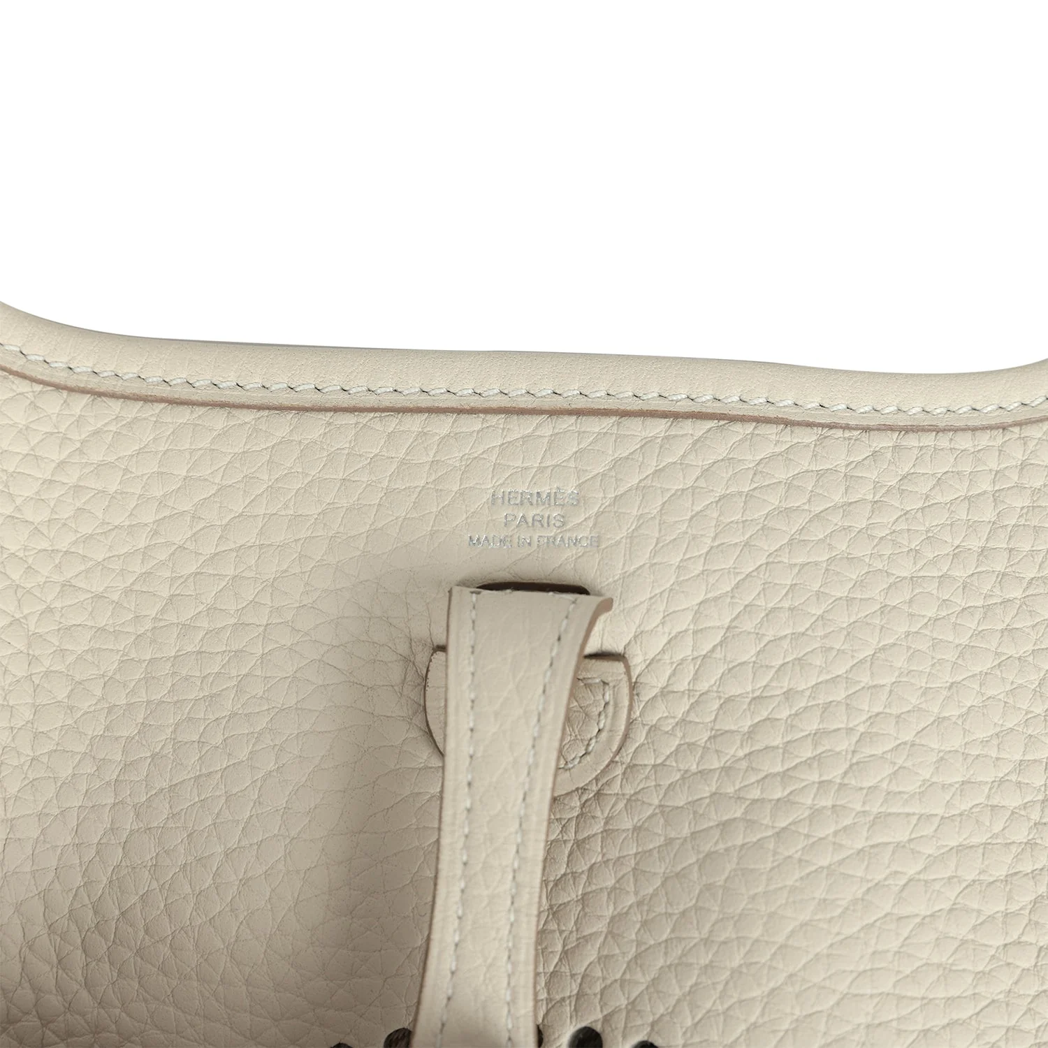 Hermes Evelyne TPM Craie Clemence Palladium Hardware