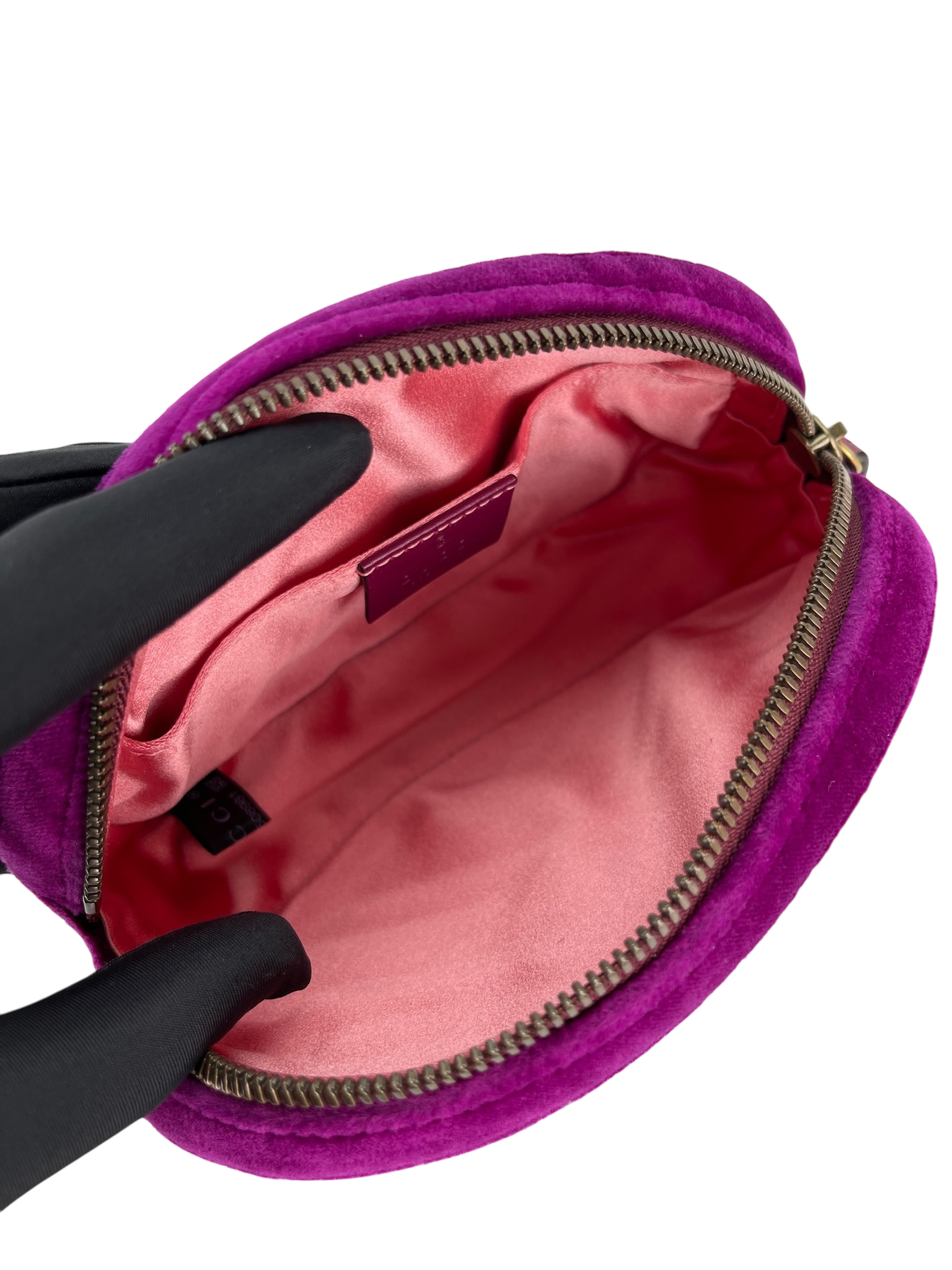 GUCCI - GG Marmont Matelasse Velvet Belt Bag Violet