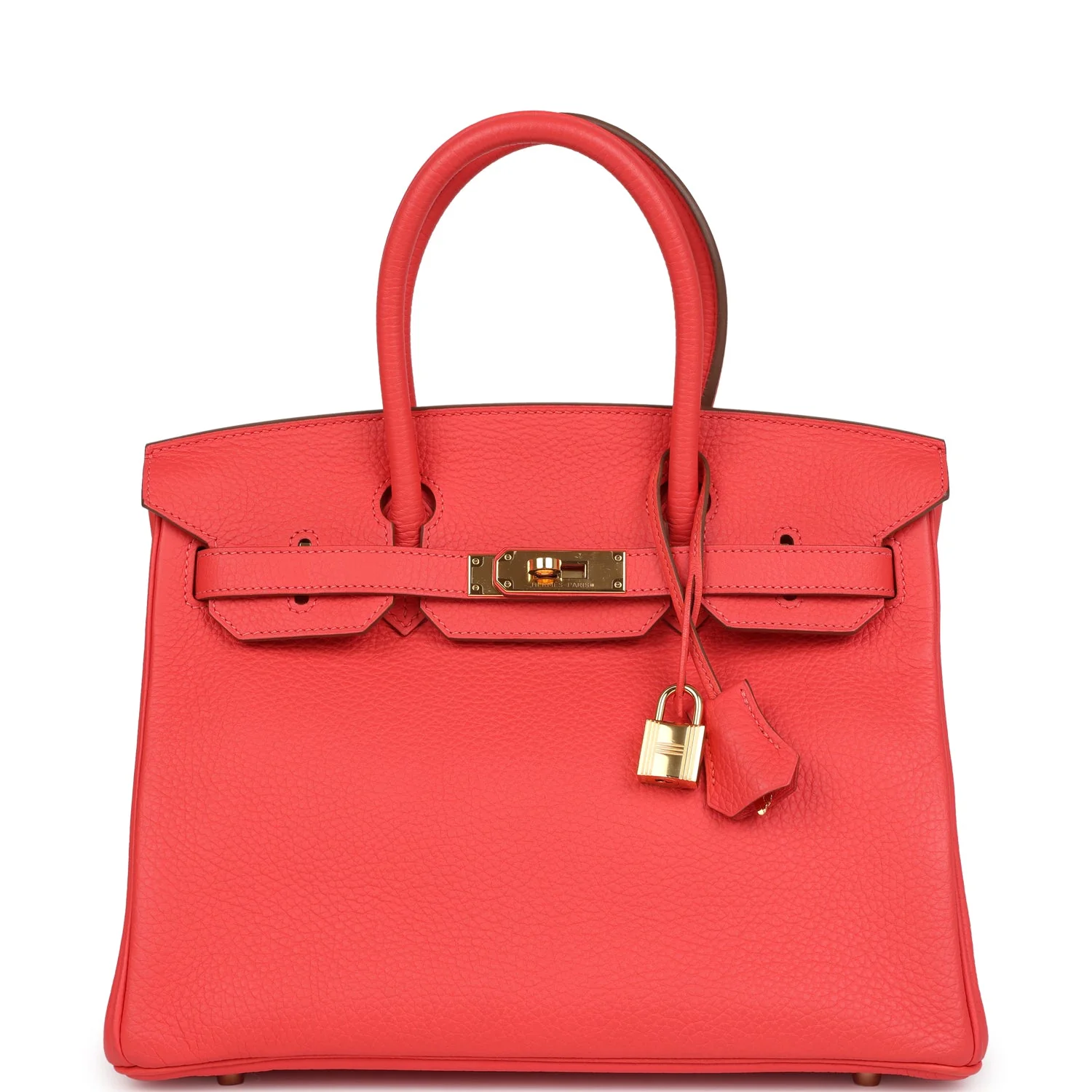 Pre-owned Hermes Birkin 30 Bougainvillea Clemence Gold Hardware