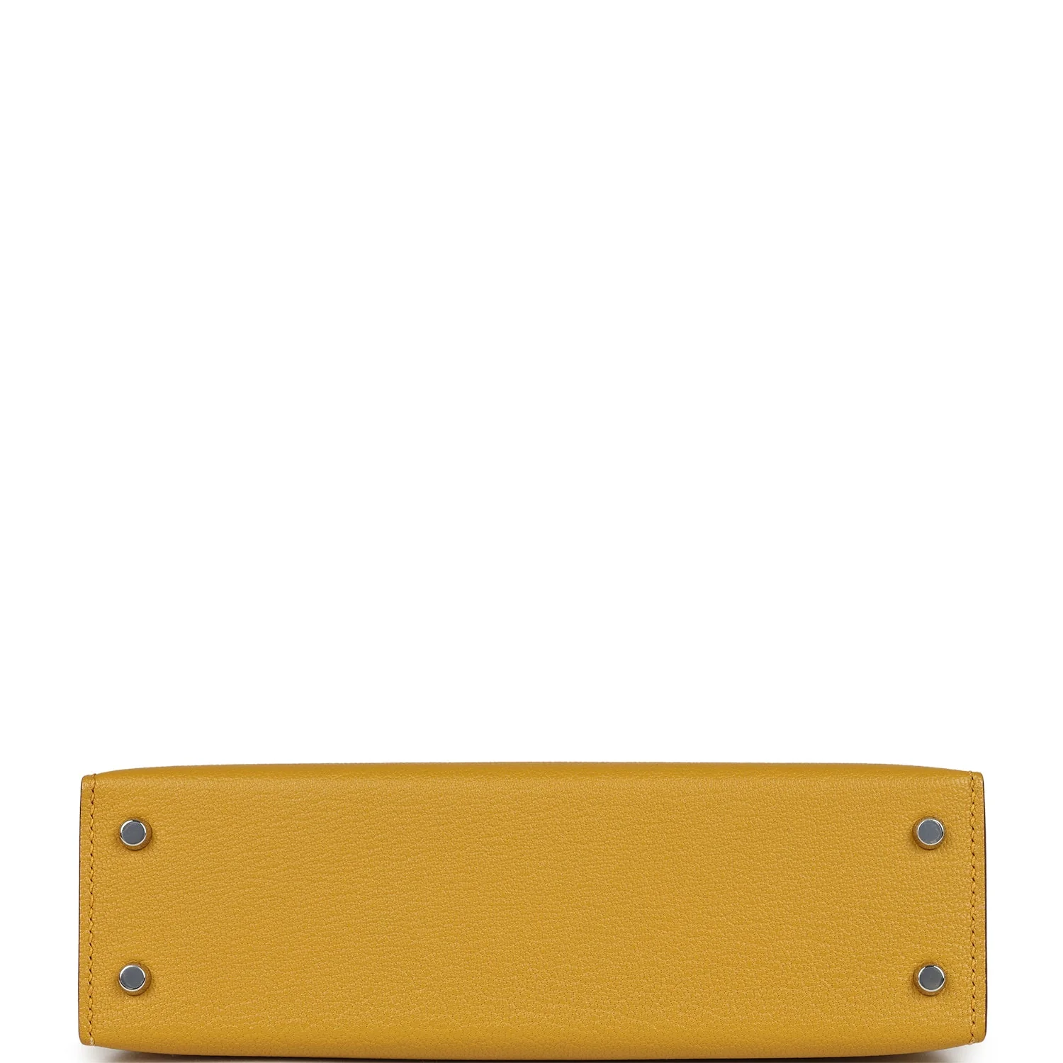 Hermes Kelly Sellier 20 Jaune Ambre Verso Chèvre Mysore Palladium Hardware