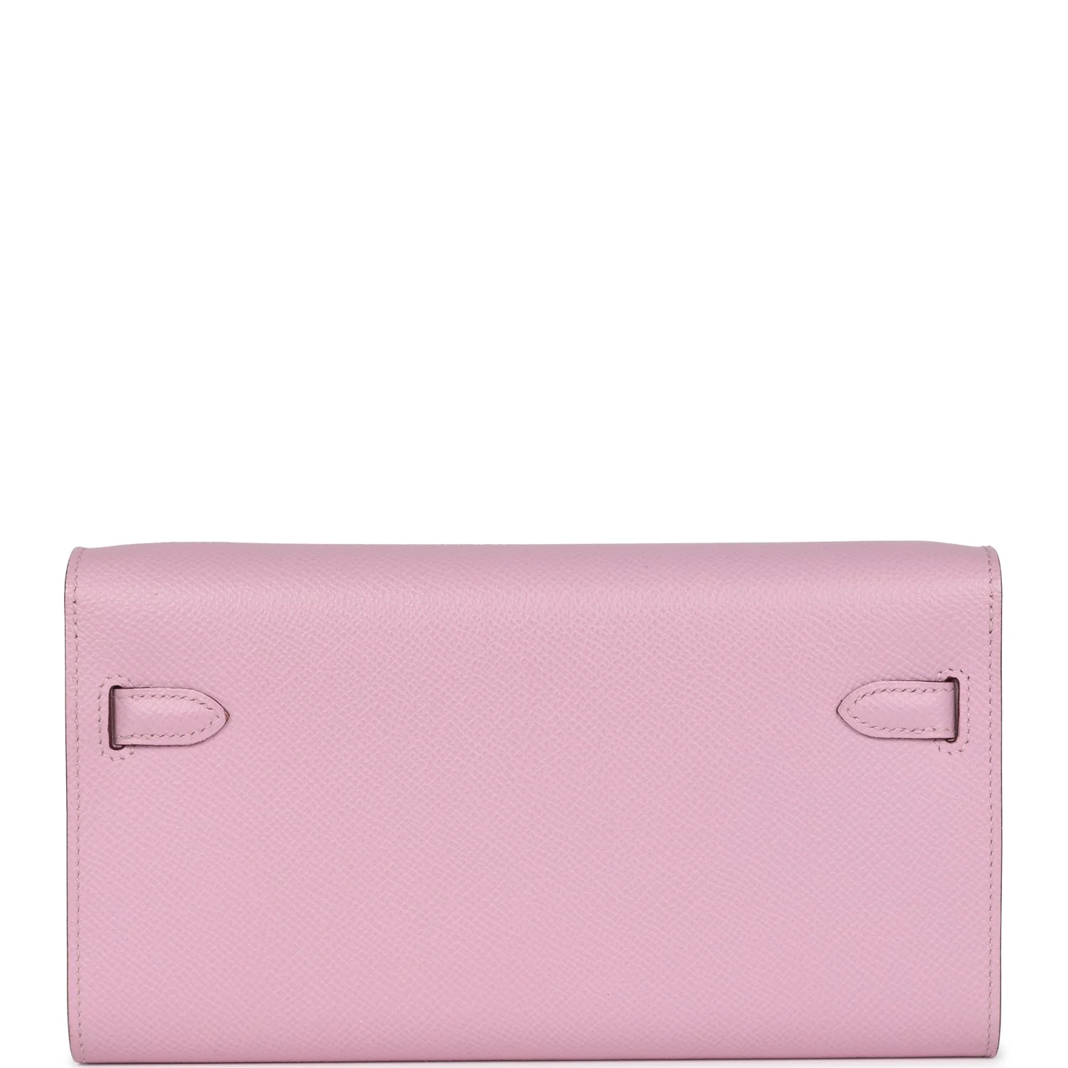 Hermes Kelly Wallet To Go Mauve Sylvestre Epsom Palladium Hardware