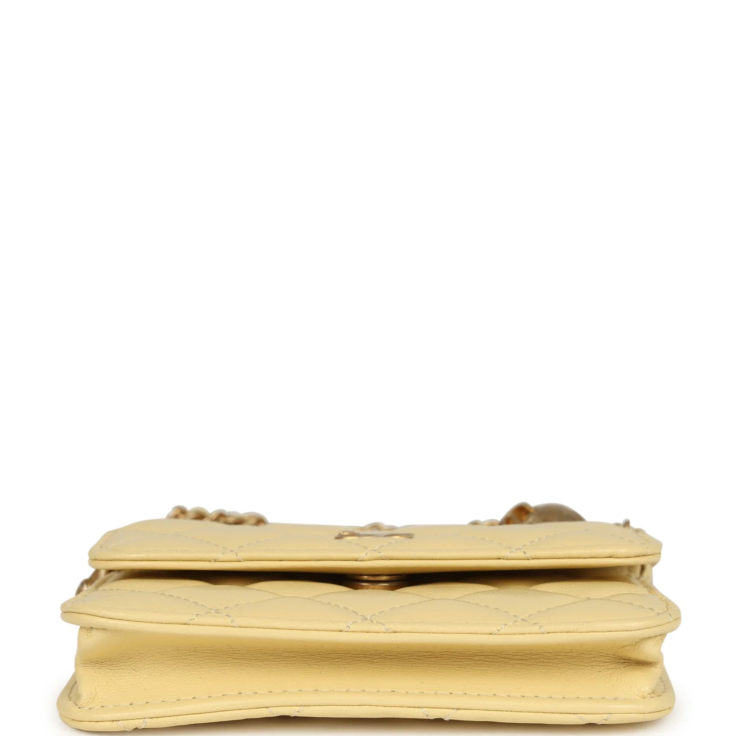 Chanel Mini Pearl Crush Belt Bag Light Yellow Lambskin Aged Gold Hardware
