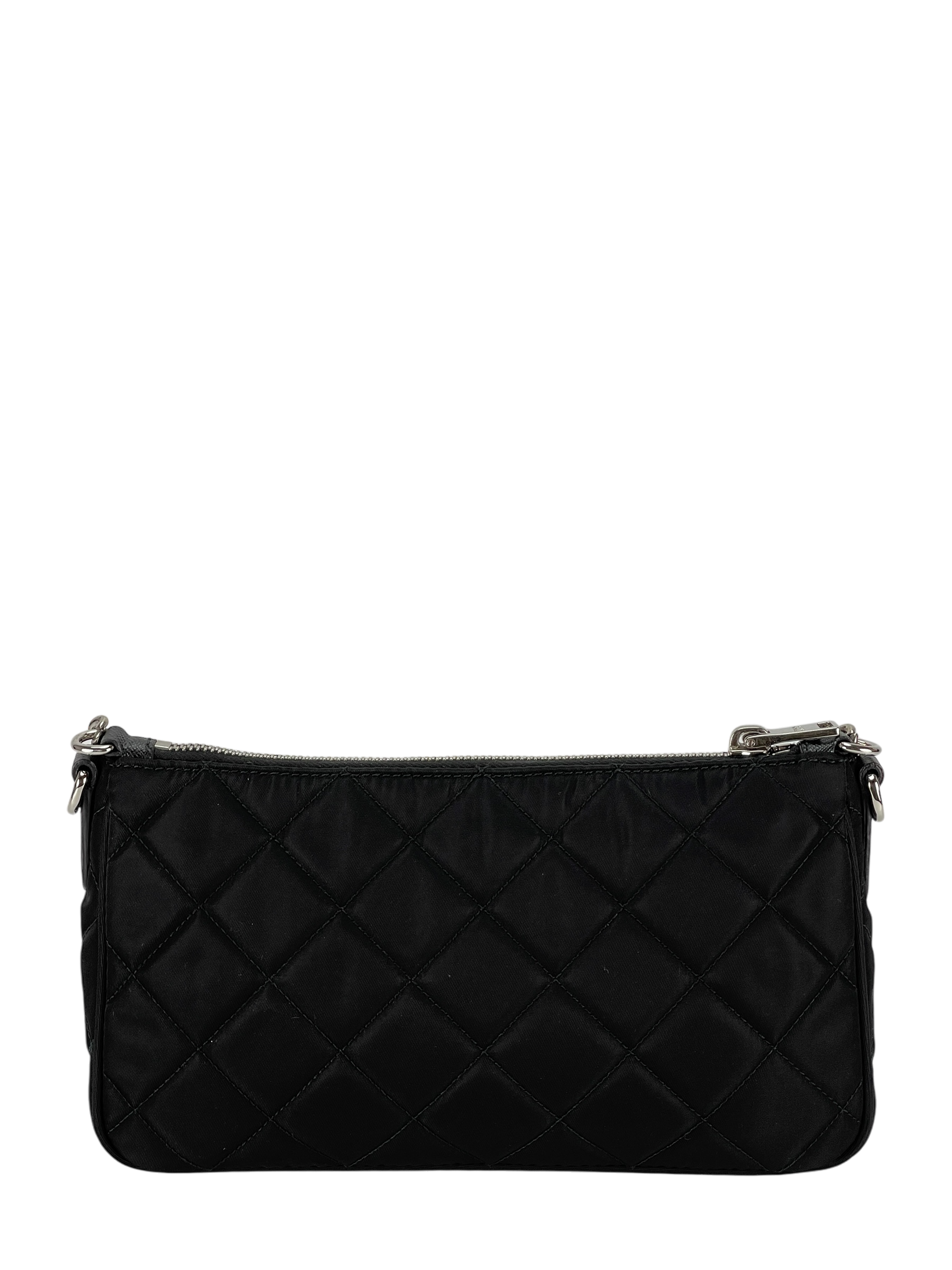 PRADA - Nylon Tessuto Impuntu Quilted Crossbody Bag