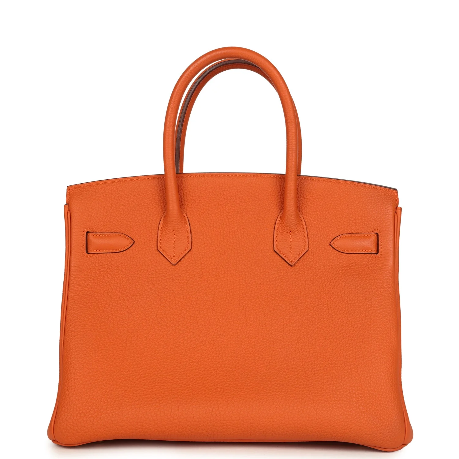 Pre-owned Hermes Birkin 30 Orange Togo Gold Hardware