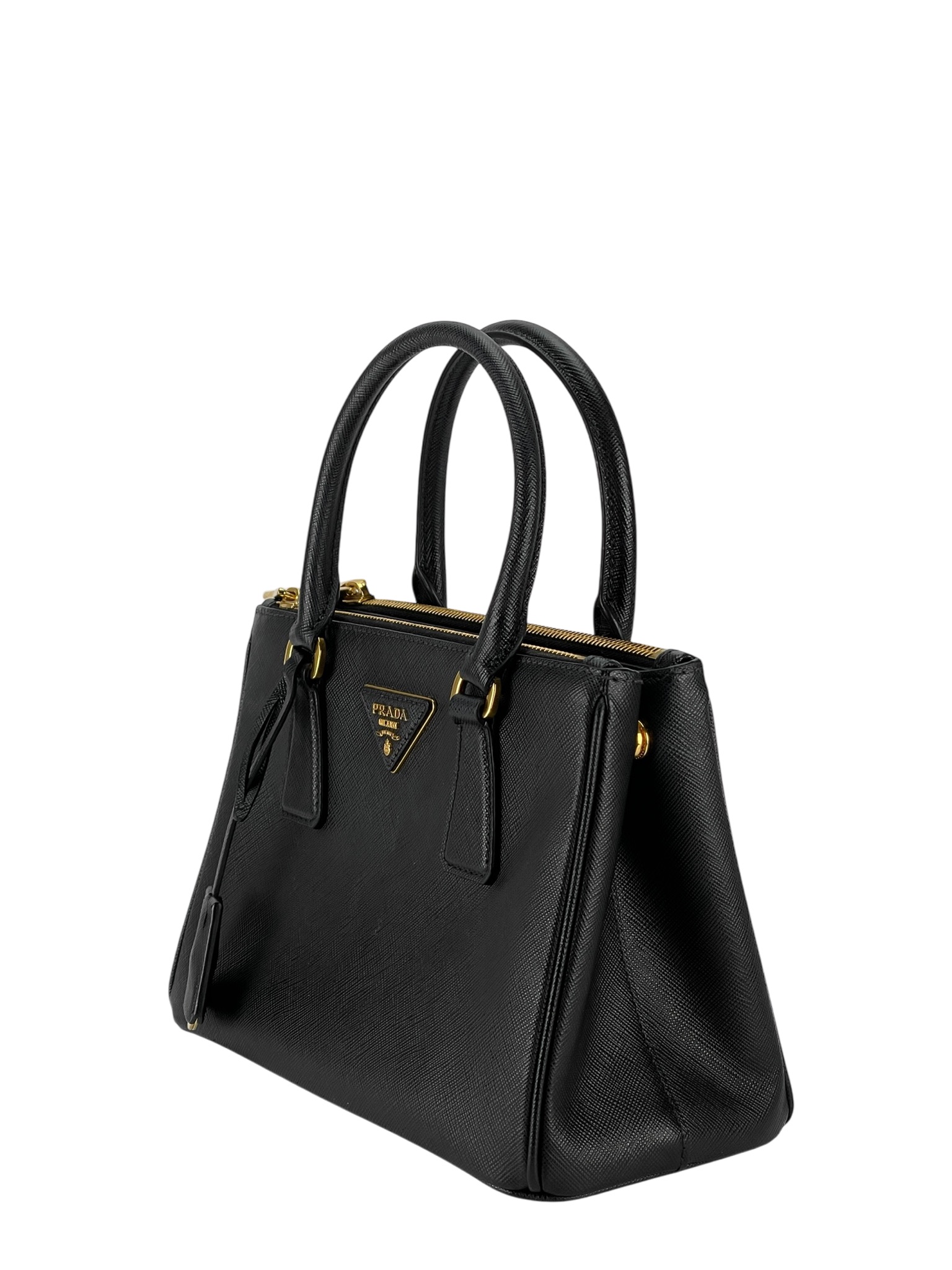 PRADA - Black Galleria Small Saffiano Leather Handbag