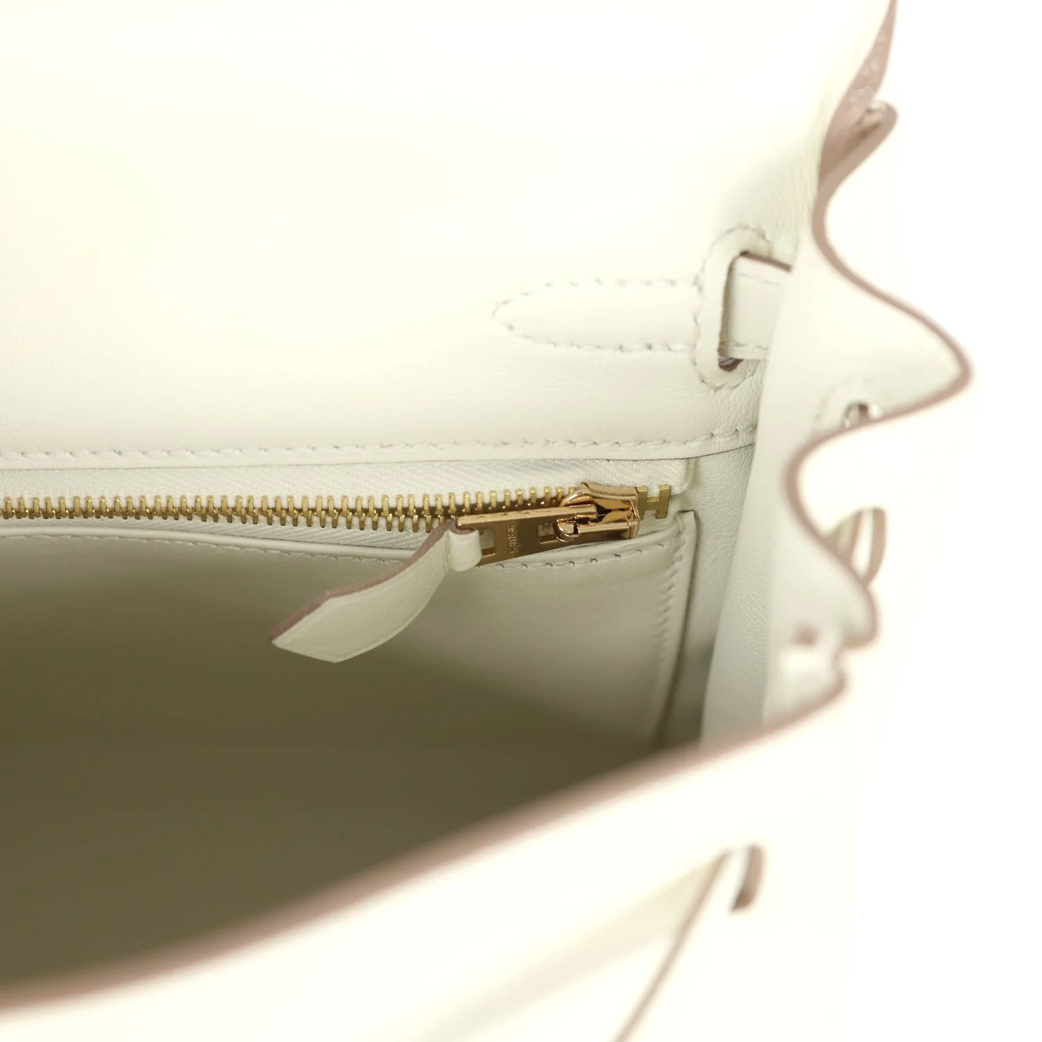 Pre-owned Hermes Kelly Retourne 25 Mushroom Swift Gold Hardware