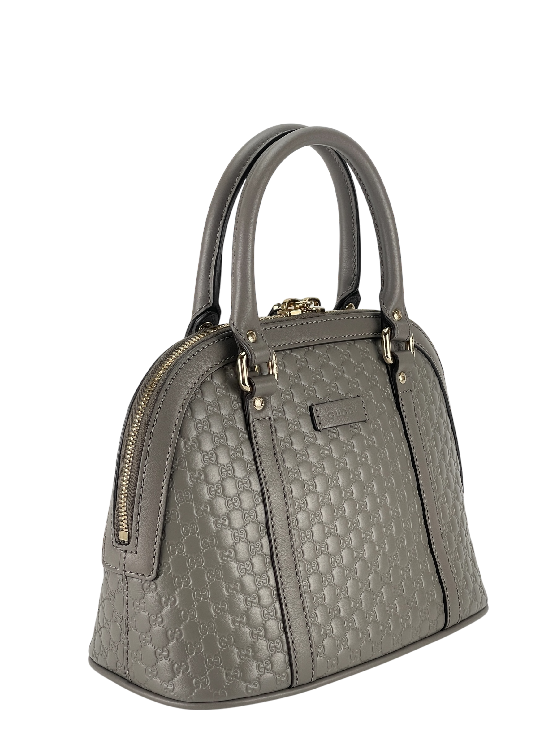 GUCCI - Grey GG 2way Micro Shima Shoulder bag
