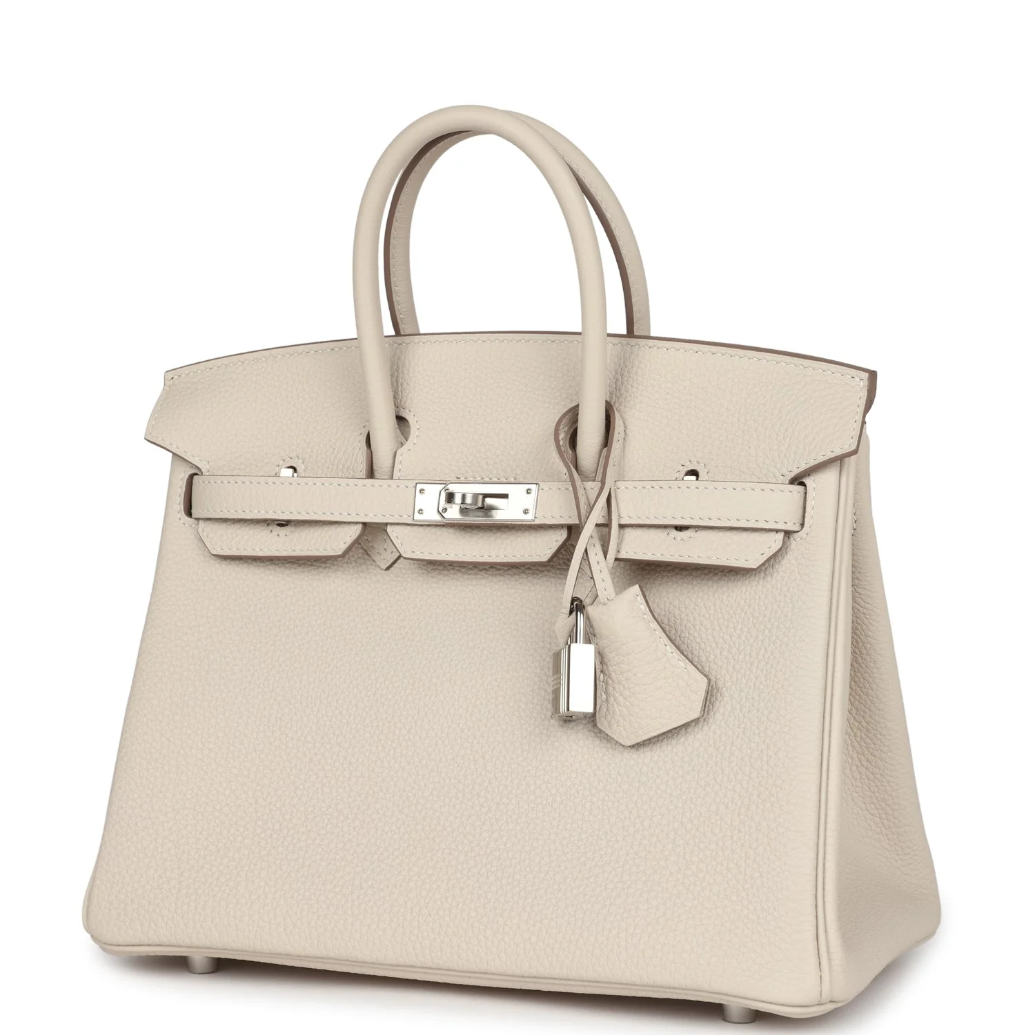 Hermes Birkin 25 Craie Togo Palladium Hardware