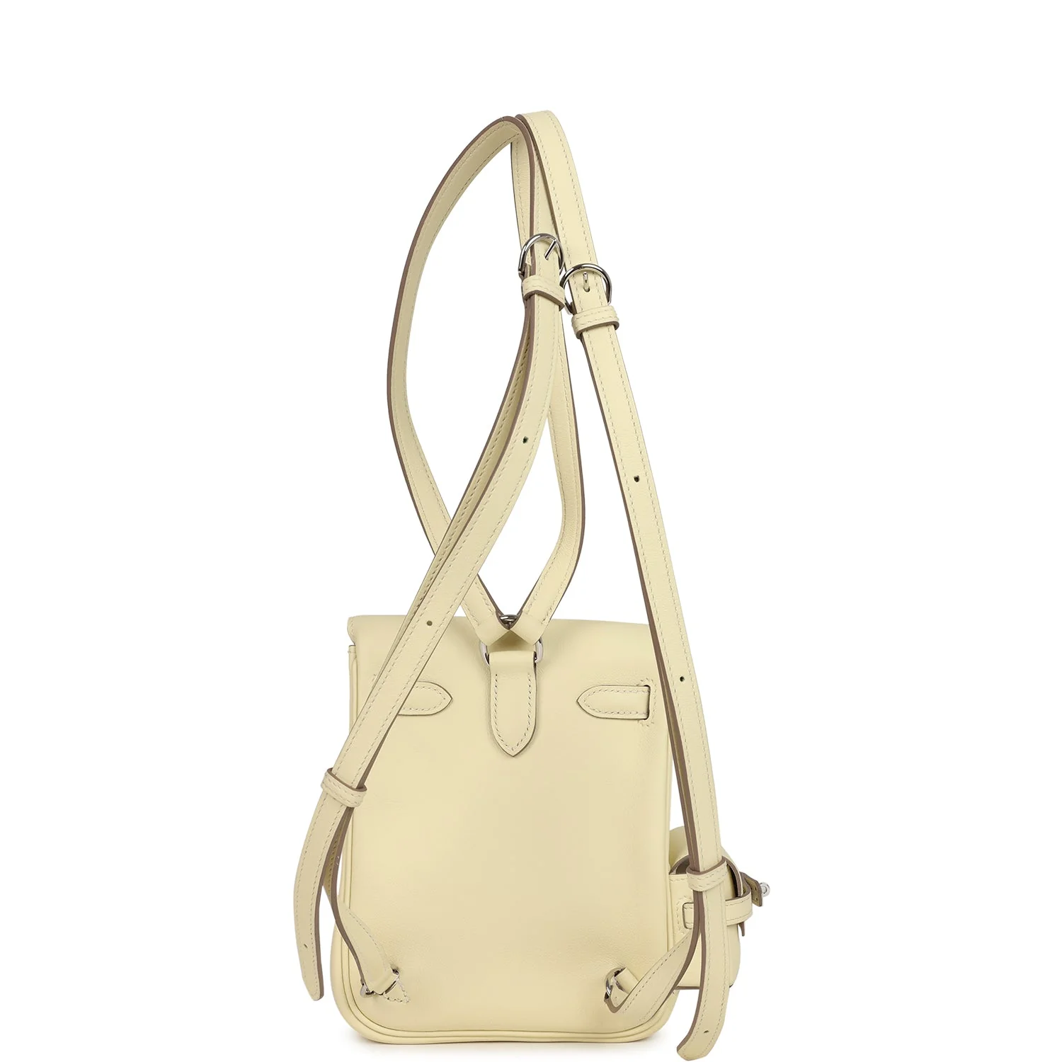 Hermes Mini Kelly Jump Backpack Jaune Milton Swift Palladium Hardware