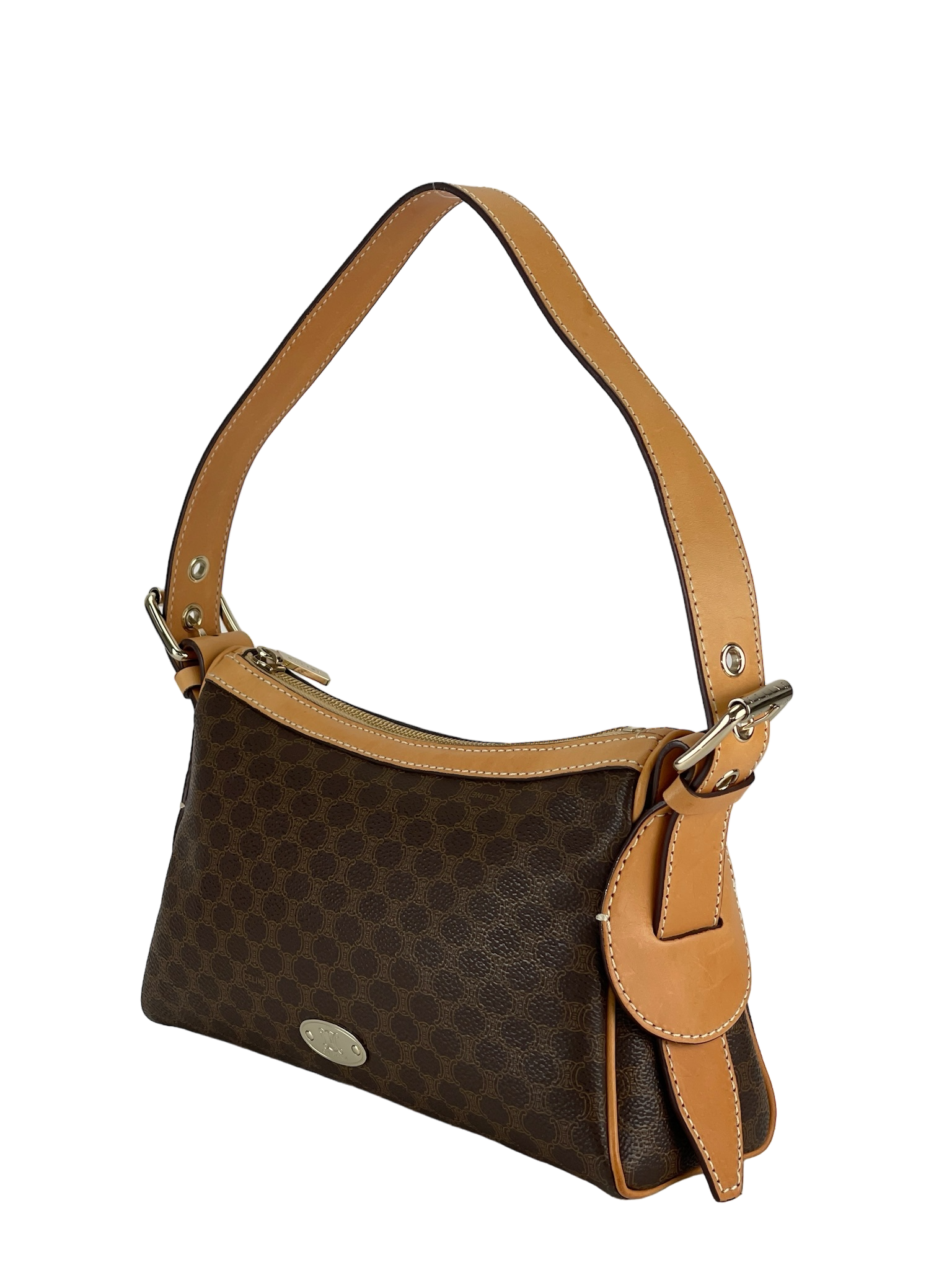 CELINE - Macadam Pattern Shoulder Bag