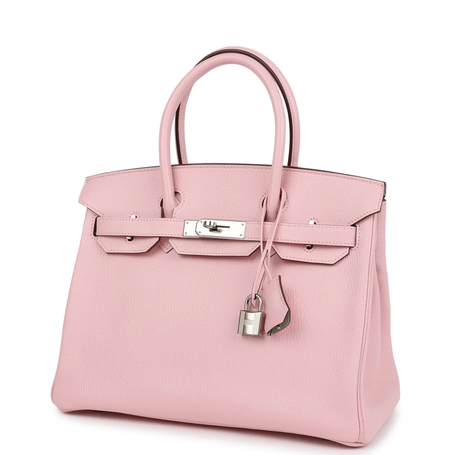 Pre-owned Hermes Special Order (HSS) Birkin 30 Rose Sakura Verso Chèvre Palladium Hardware