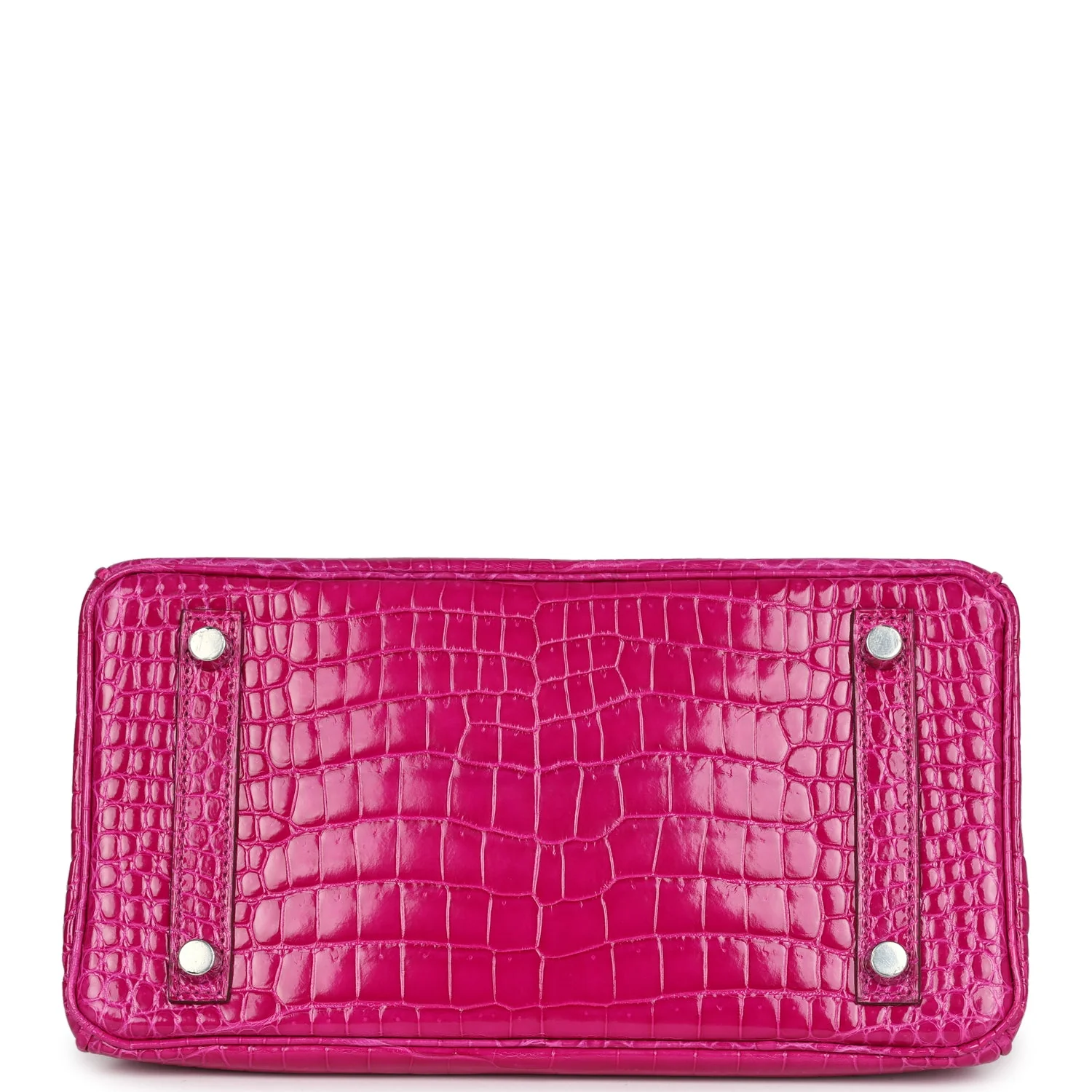 Hermes Birkin 25 Rose Scheherazade Shiny Porosus Crocodile Palladium Hardware