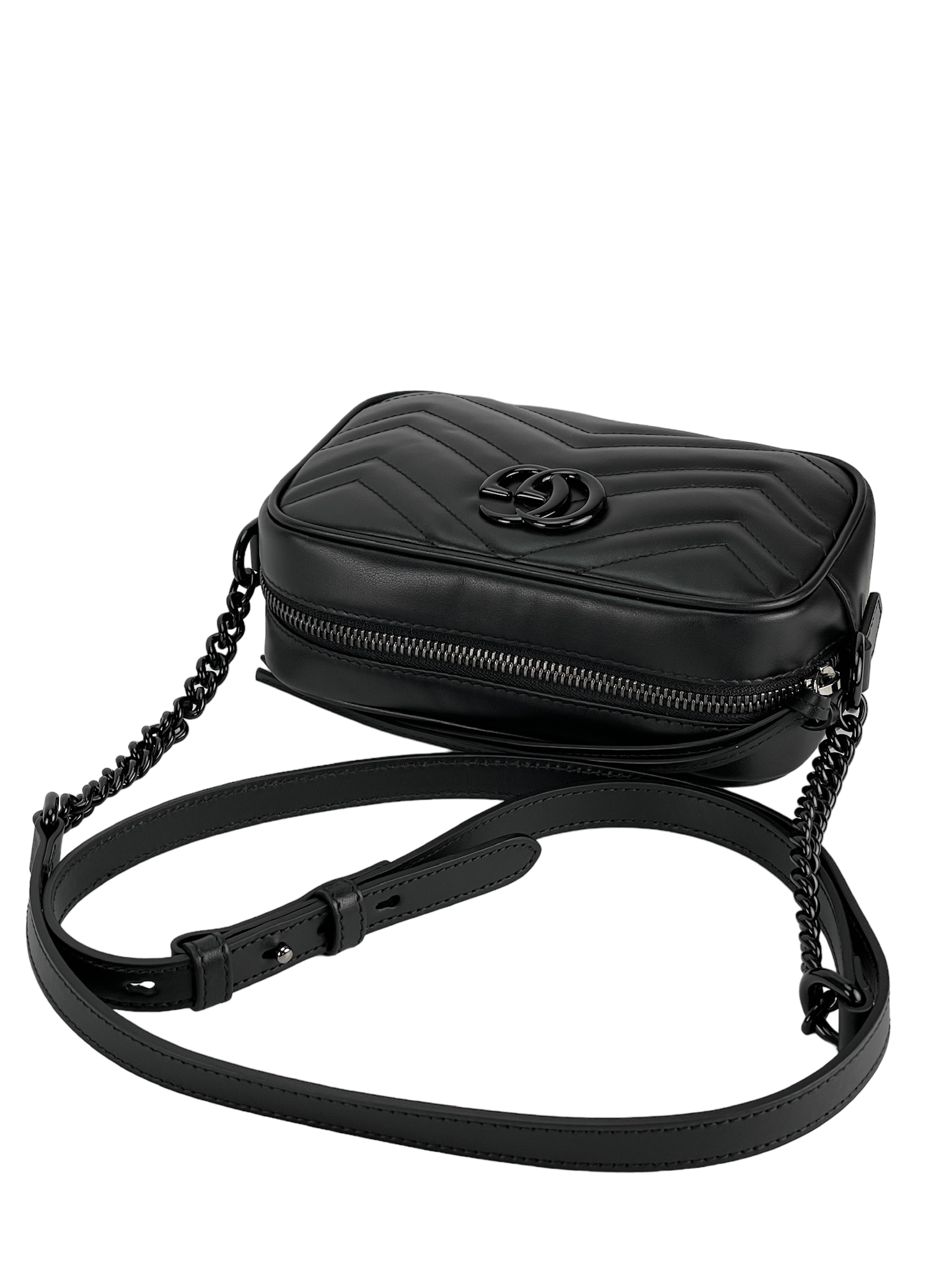 GUCCI - Black GG Marmont Camera Bag