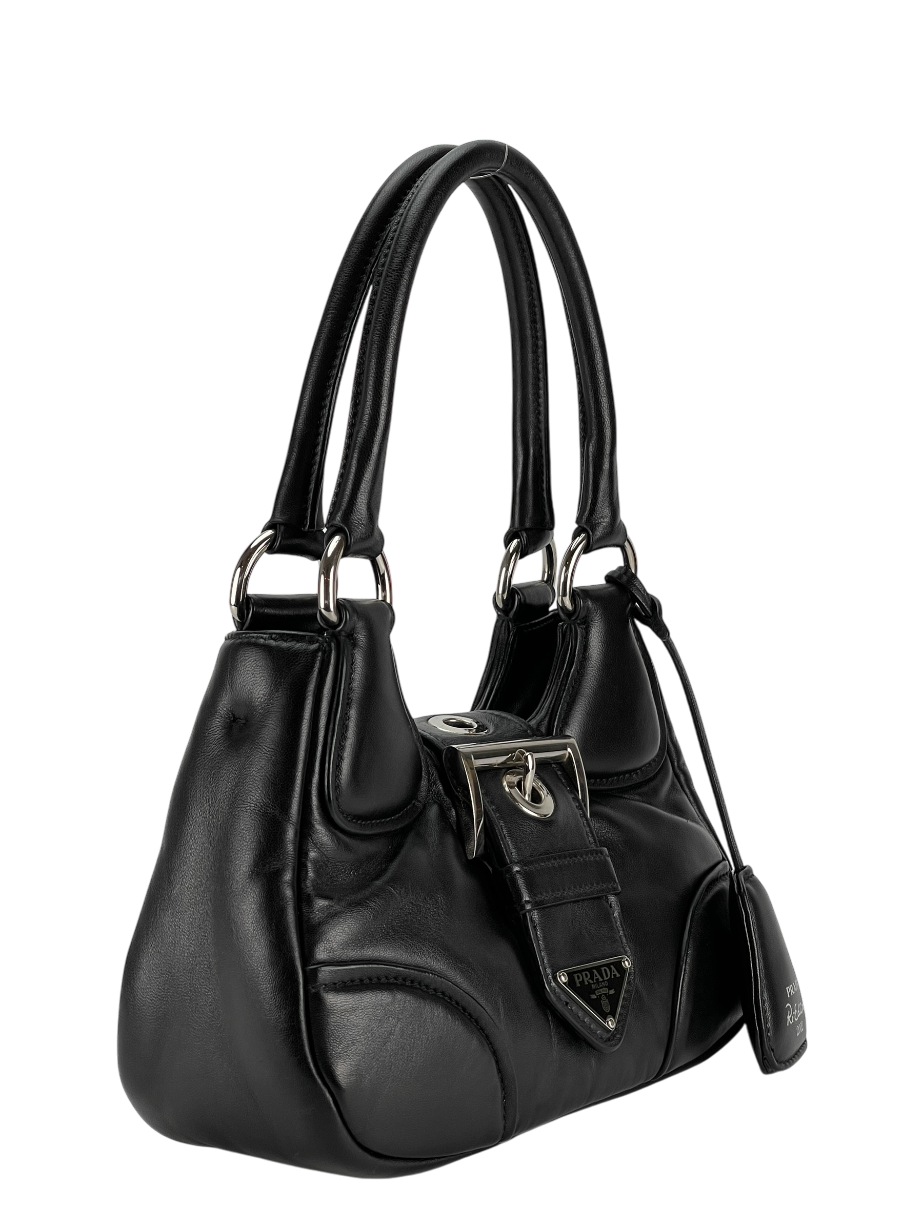 PRADA - Moon Padded Leather Nappa Handbag