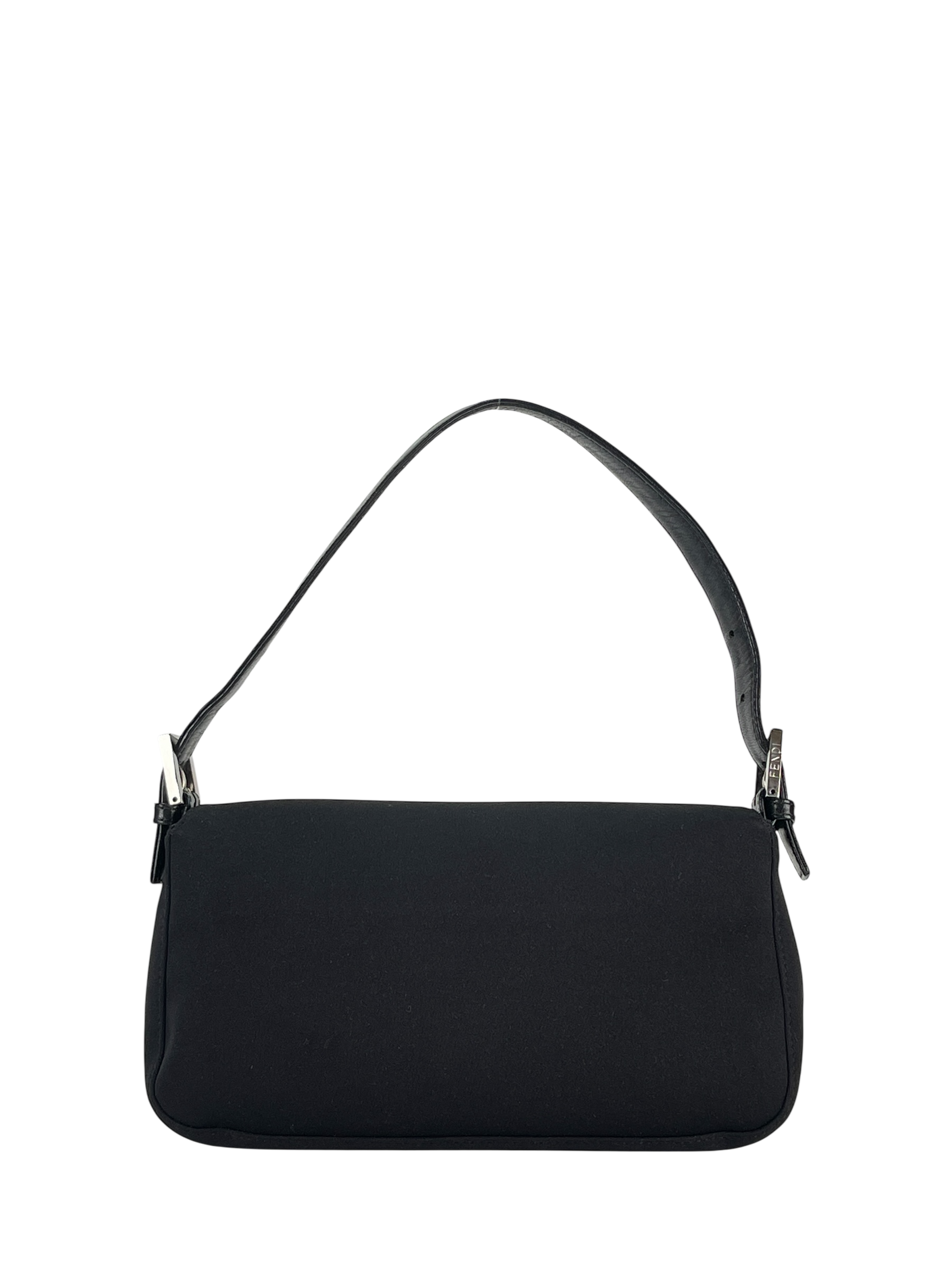 FENDI - Small Black Mamma Baguette Cotton Bag