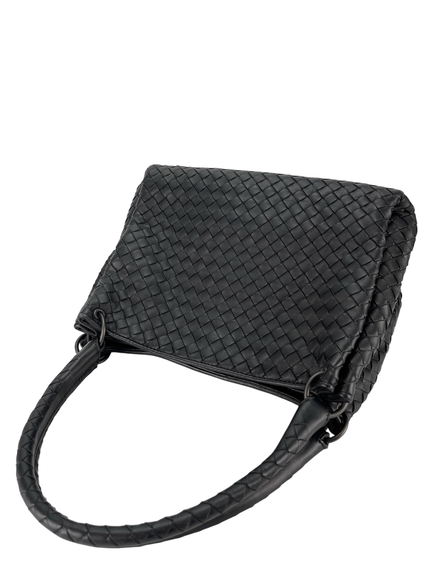 BOTTEGA VENETA - Intrecciato Nero Tote Bag Black Calfskin