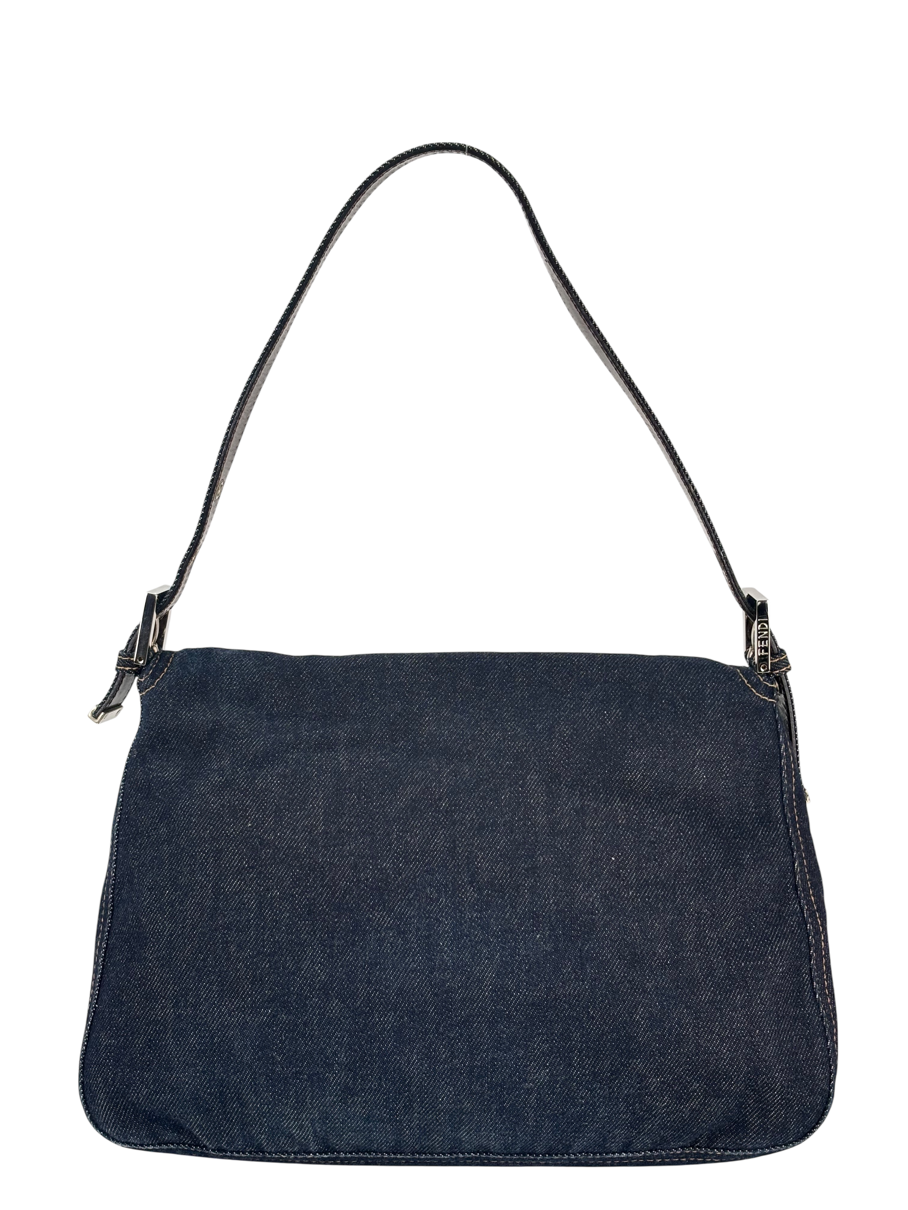 FENDI - Medium Mamma Baguette Bag Navy Denim