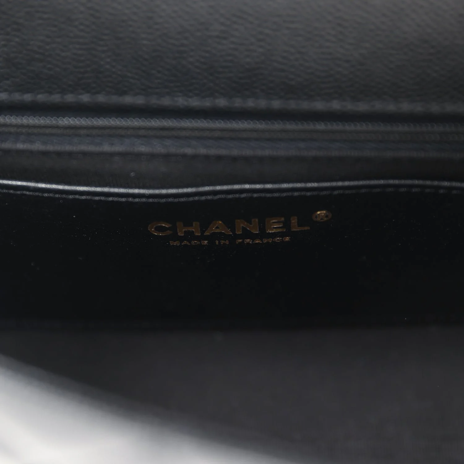 Chanel Small Top Handle Flap Bag Black Shiny Grained Calfskin Brushed Gold Hardware