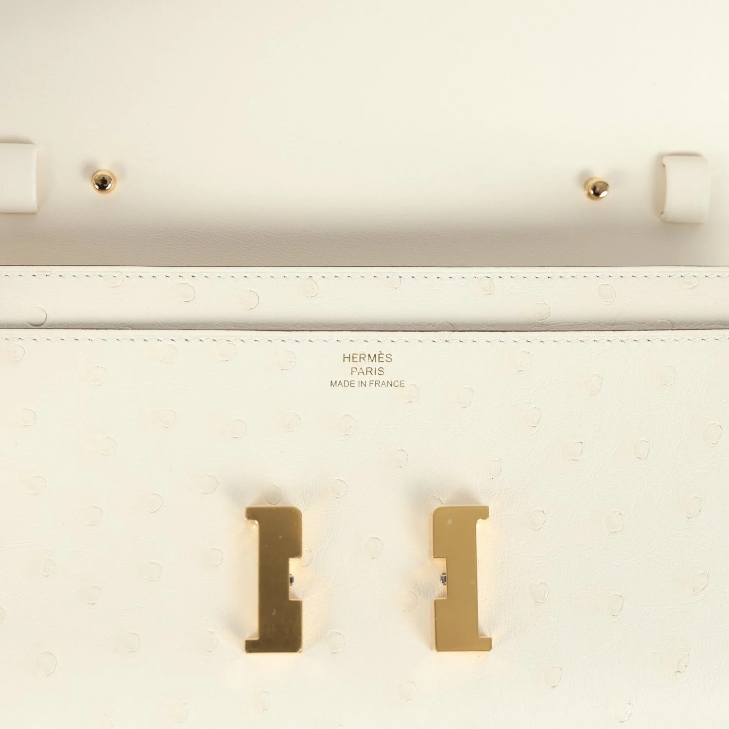 Hermes Constance Wallet To Go Nata Ostrich Gold Hardware