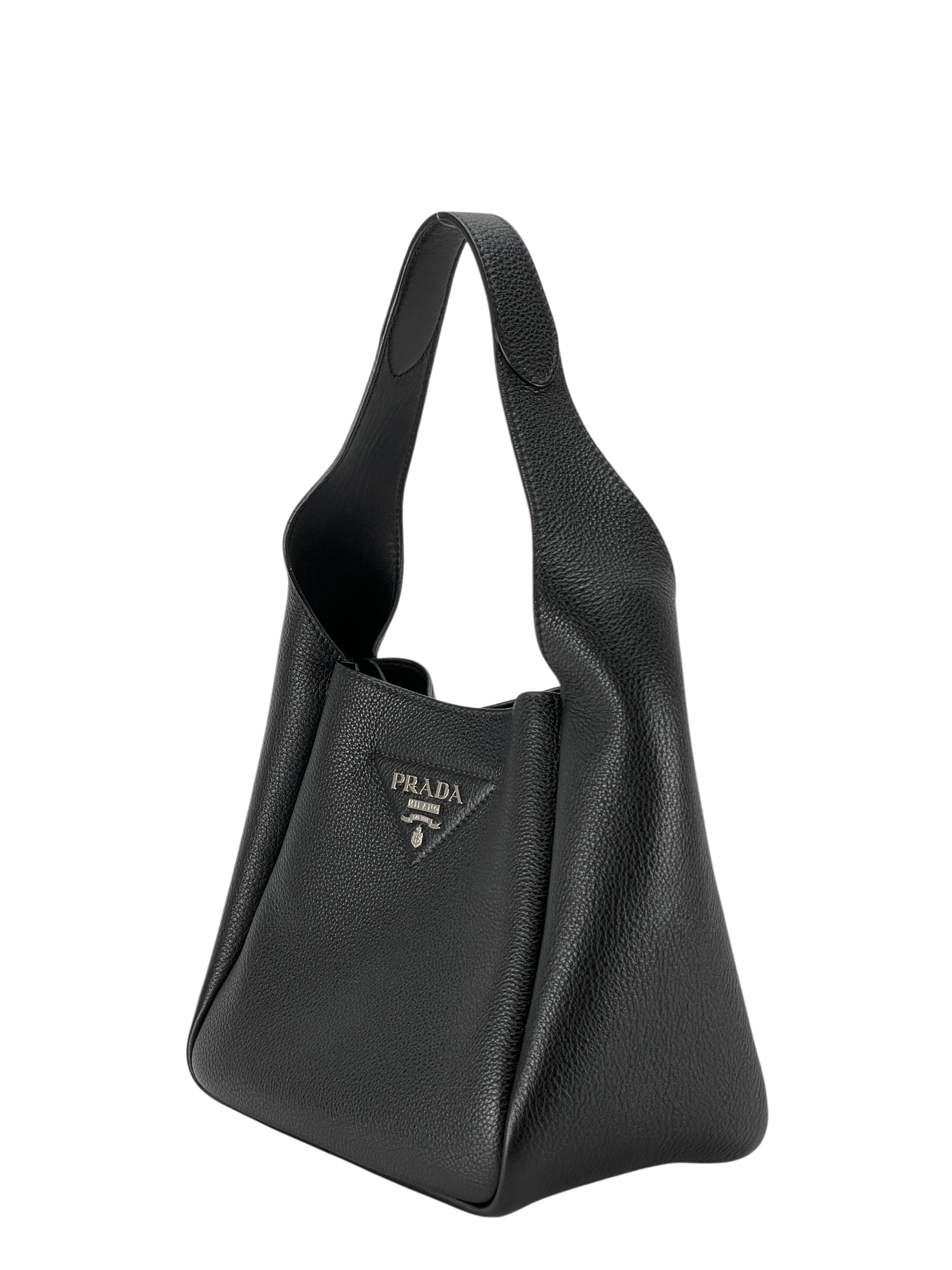 PRADA - Black Mini leather tote Shopping Bag