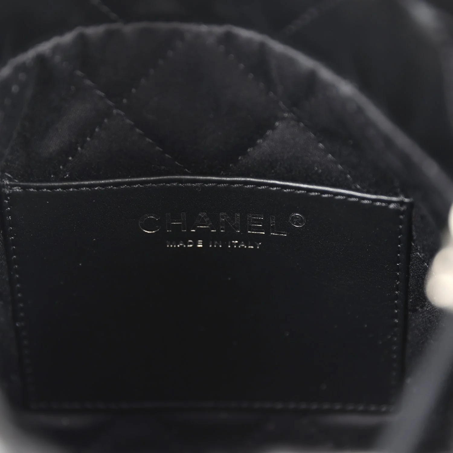 Chanel Mini 22 Bag Black Shiny Calfskin Brushed Silver Hardware