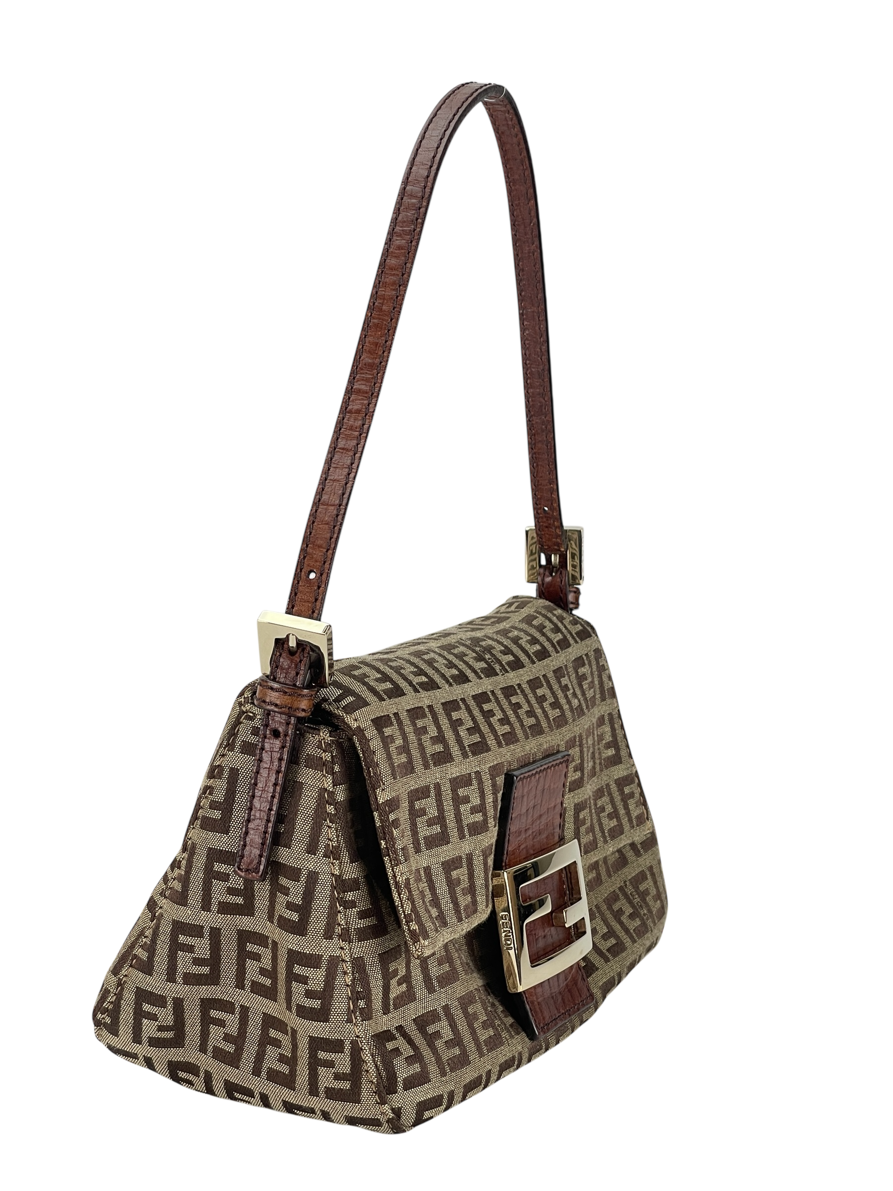 FENDI - Beige Zucchino Mamma Baguette Hand Bag