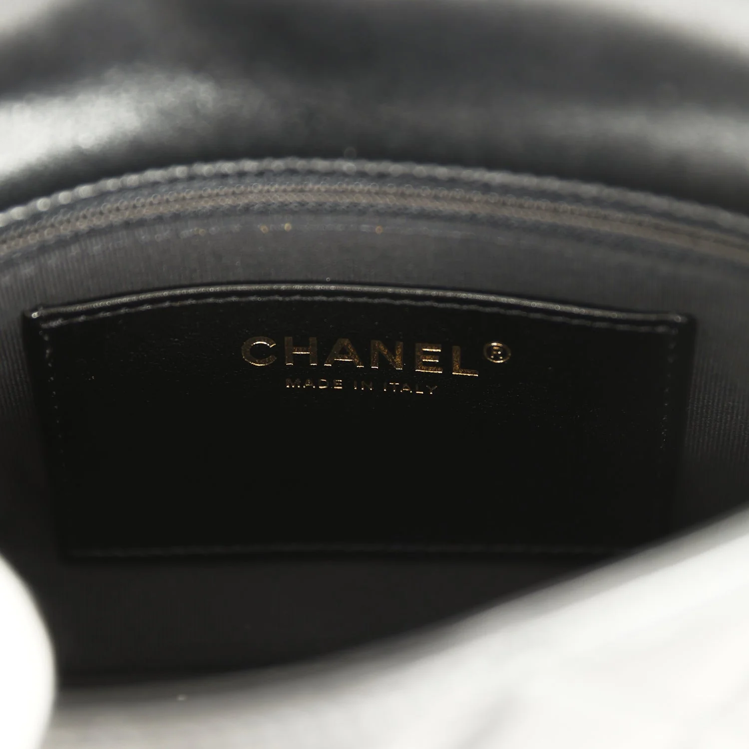 Chanel Small Funky Town Flap Bag Black Shiny Lambskin Aged Gold Hardware