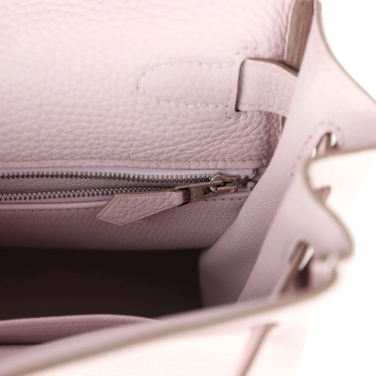 Hermes Kelly Retourne 28 Mauve Pale Clemence Palladium Hardware