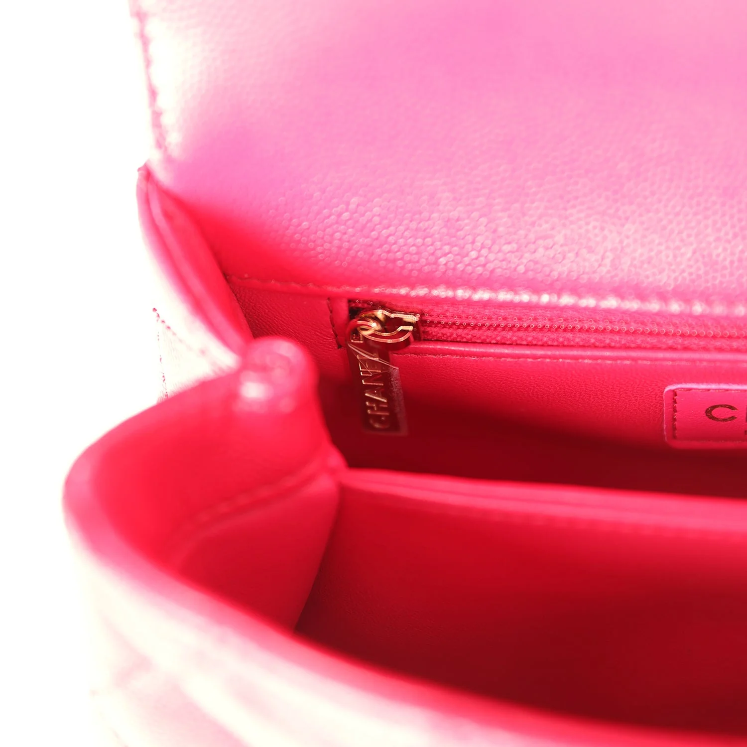 Chanel Small Coco Top Handle Flap Bag Dark Red Shiny Caviar and Burgundy Lizard Light Gold Hardware