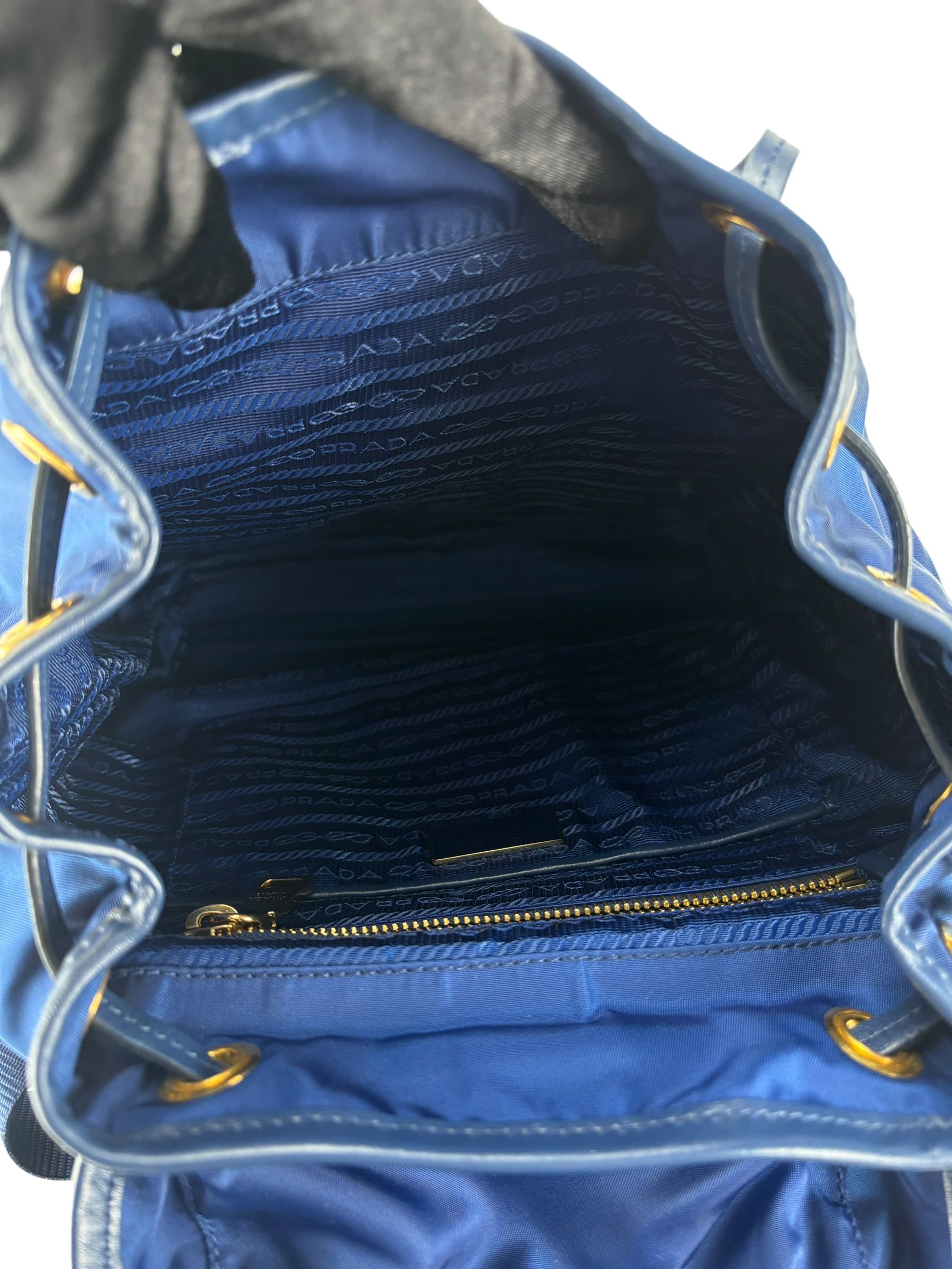 PRADA - Blue Re-Nylon Backbag Small