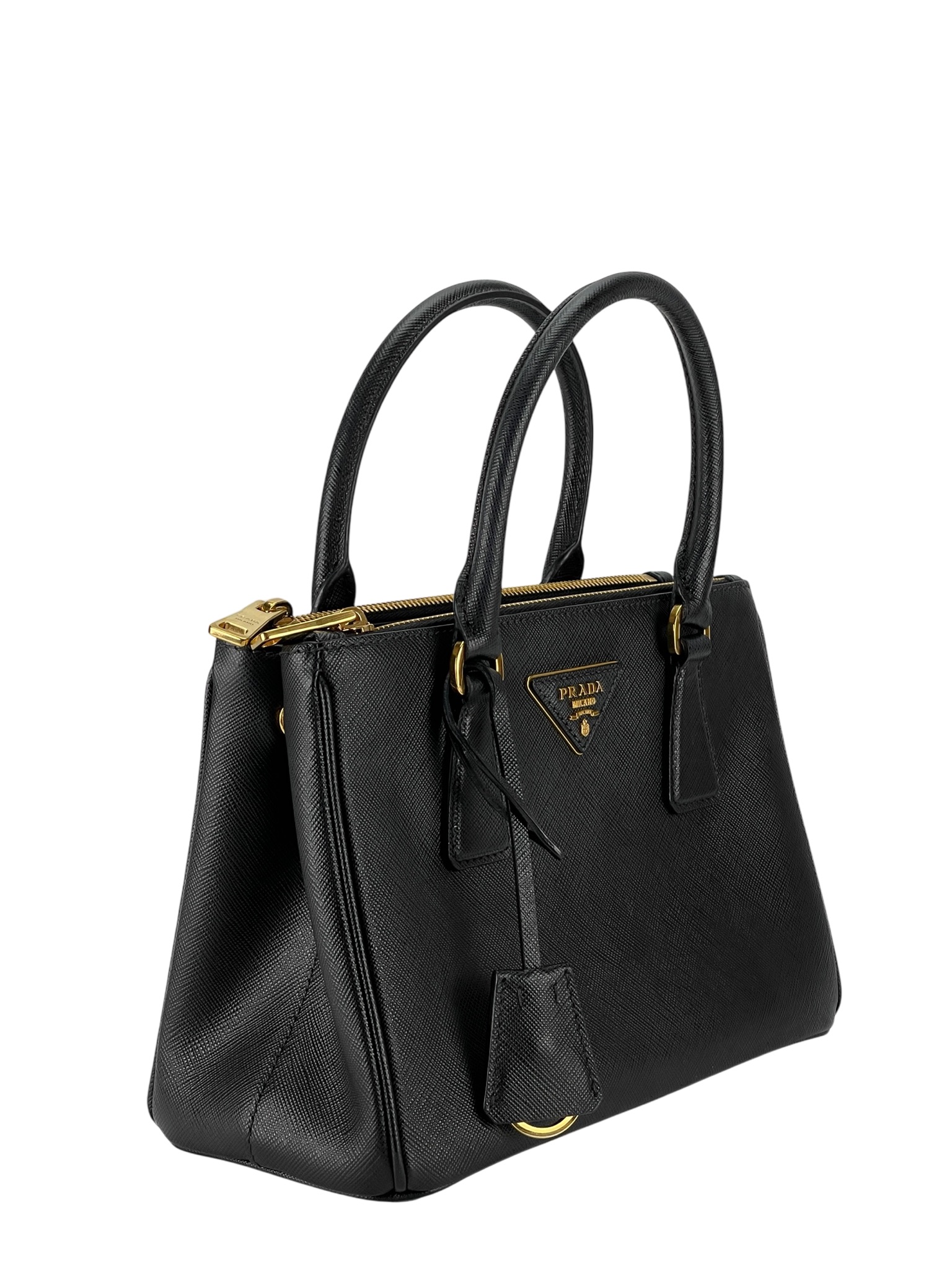 PRADA - Black Galleria Small Saffiano Leather Handbag