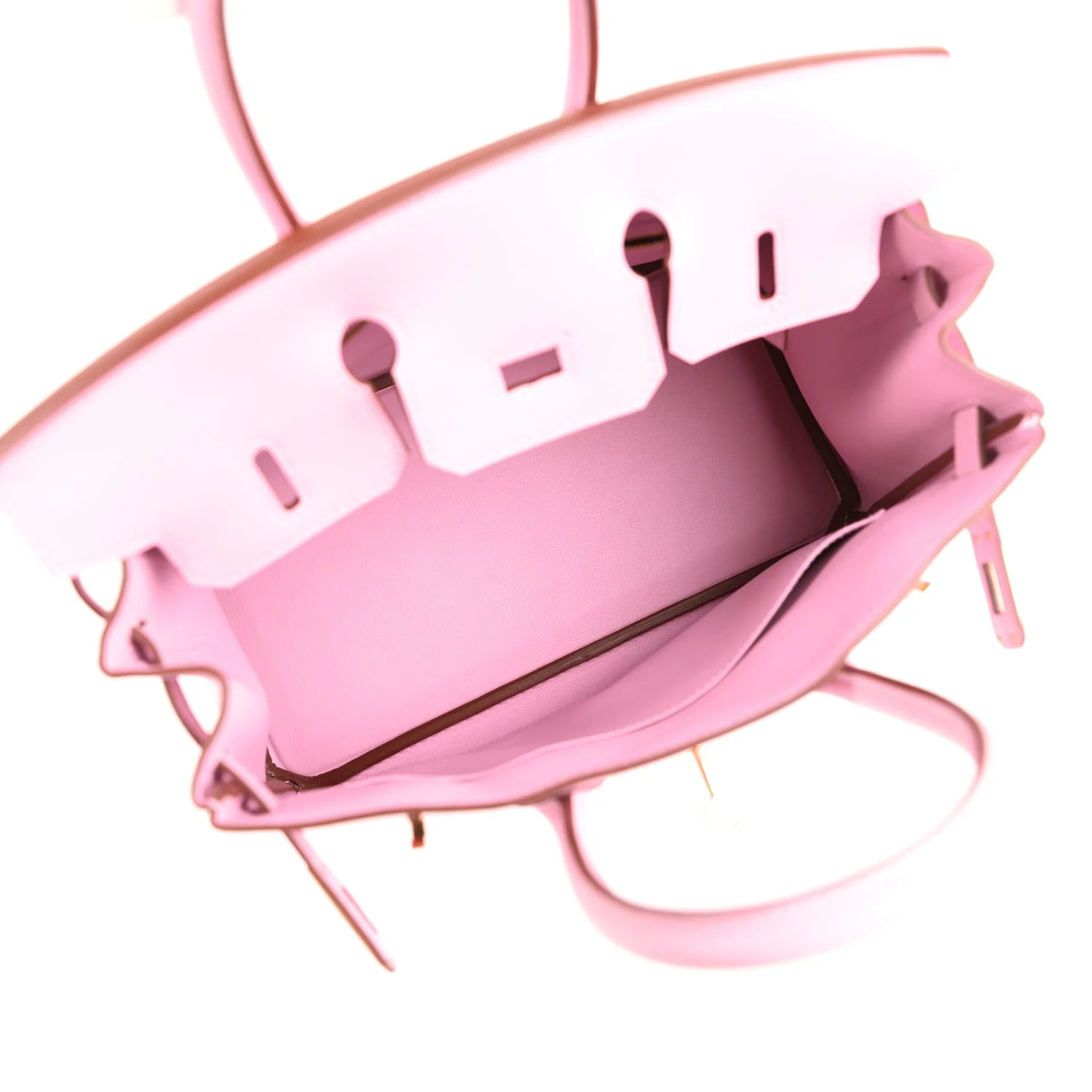 Hermes Birkin 25 Mauve Sylvestre Swift Rose Gold Hardware