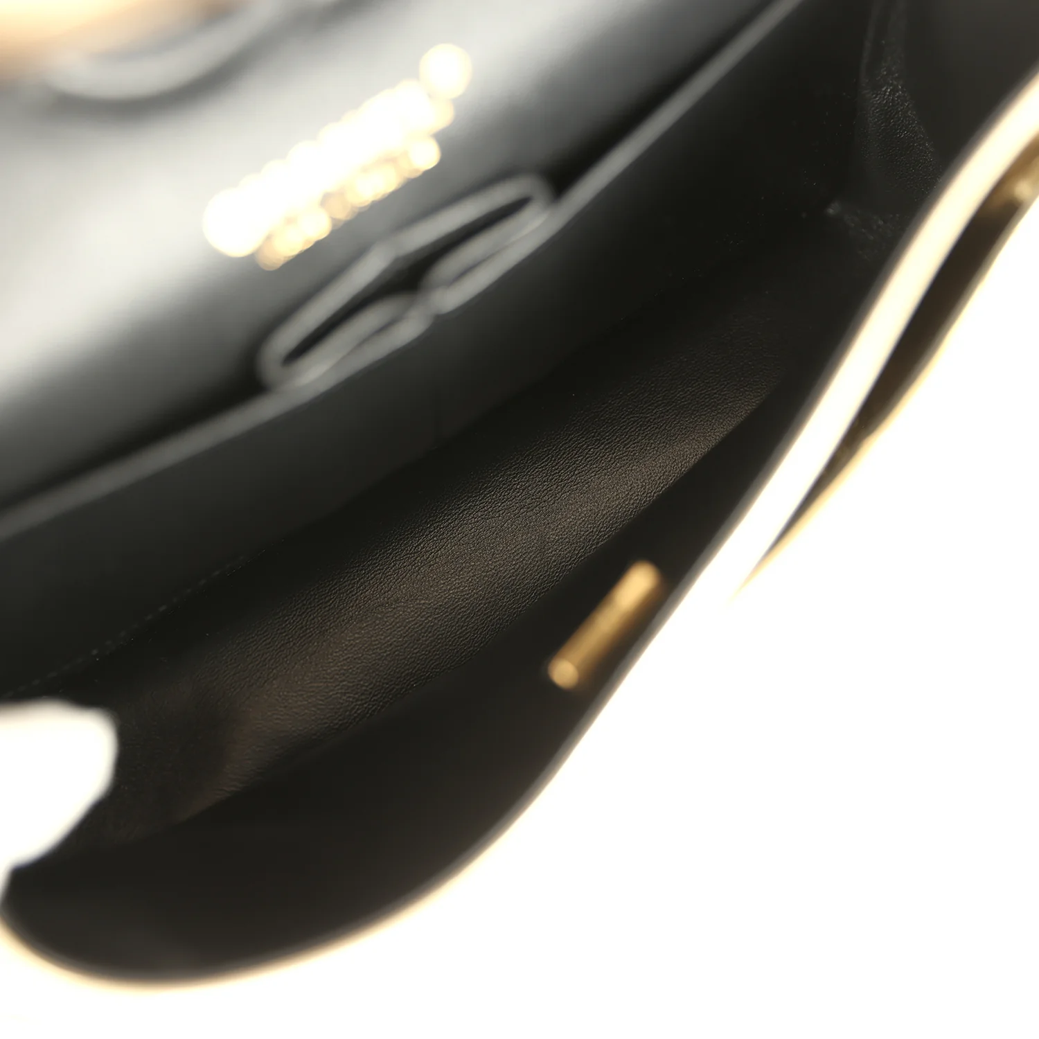 Chanel Small Classic Double Flap Gold Hammered Metallic Calfskin Brushed Gold Hardware