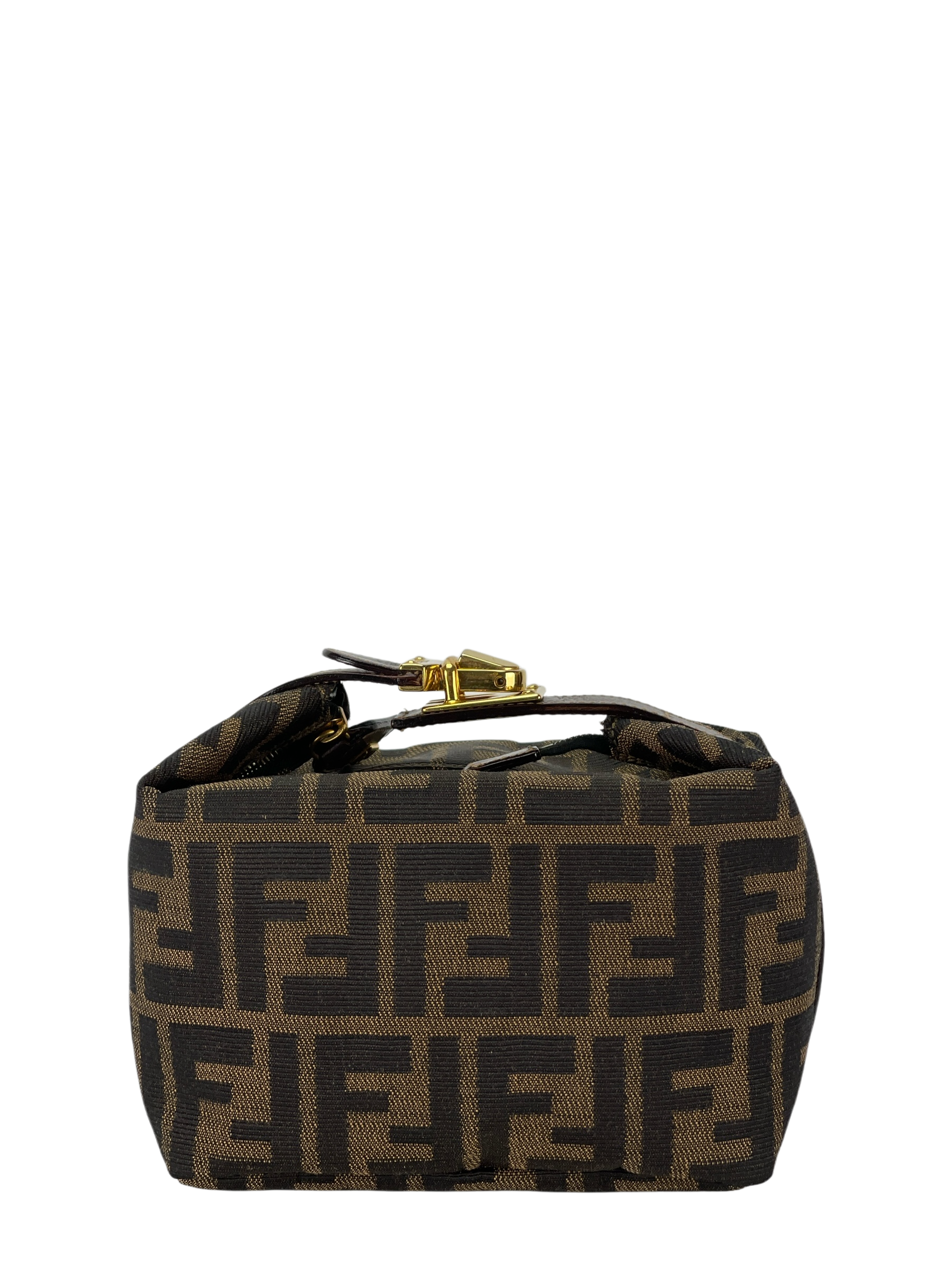 FENDI - Zucca Brown Jacquard Mini Vanity Pouch Bag