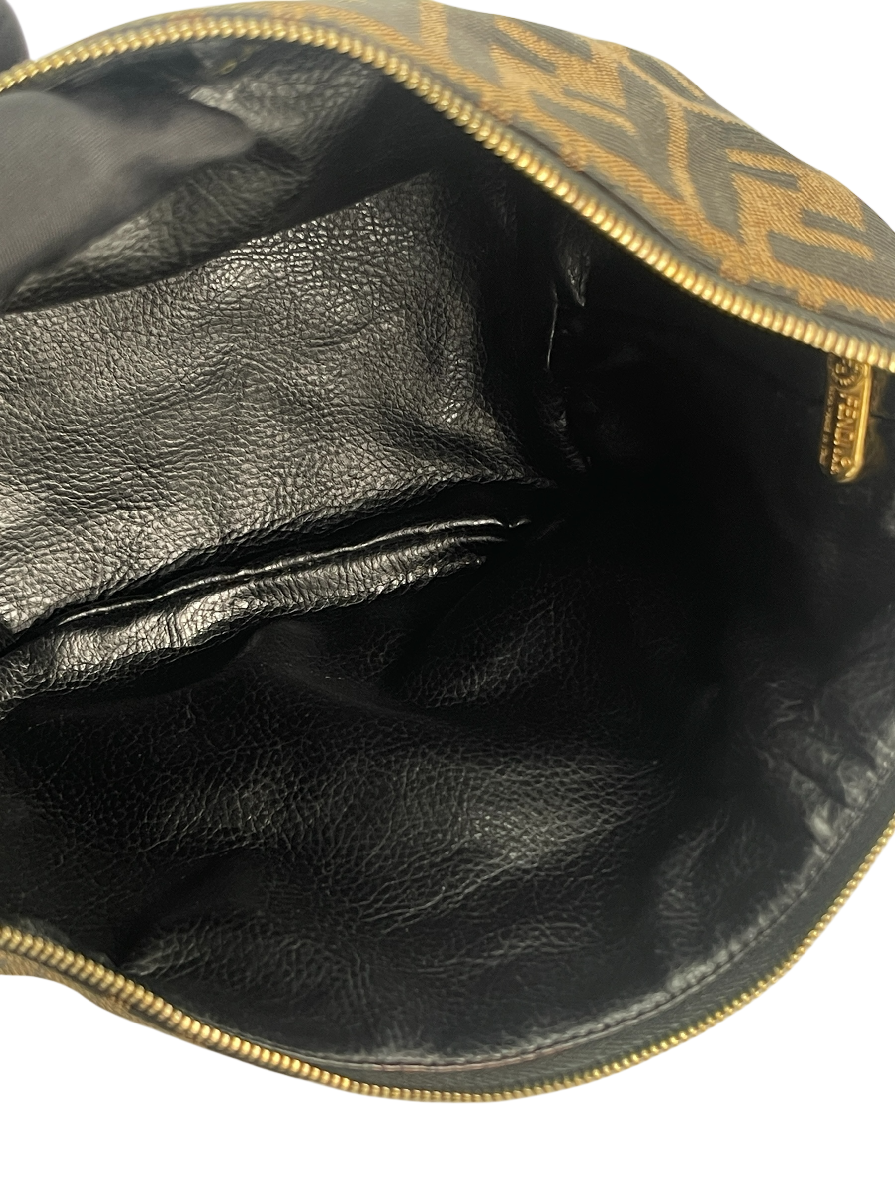 FENDI - Zucca Brown Jacquard Mini Vanity Pouch Handbag