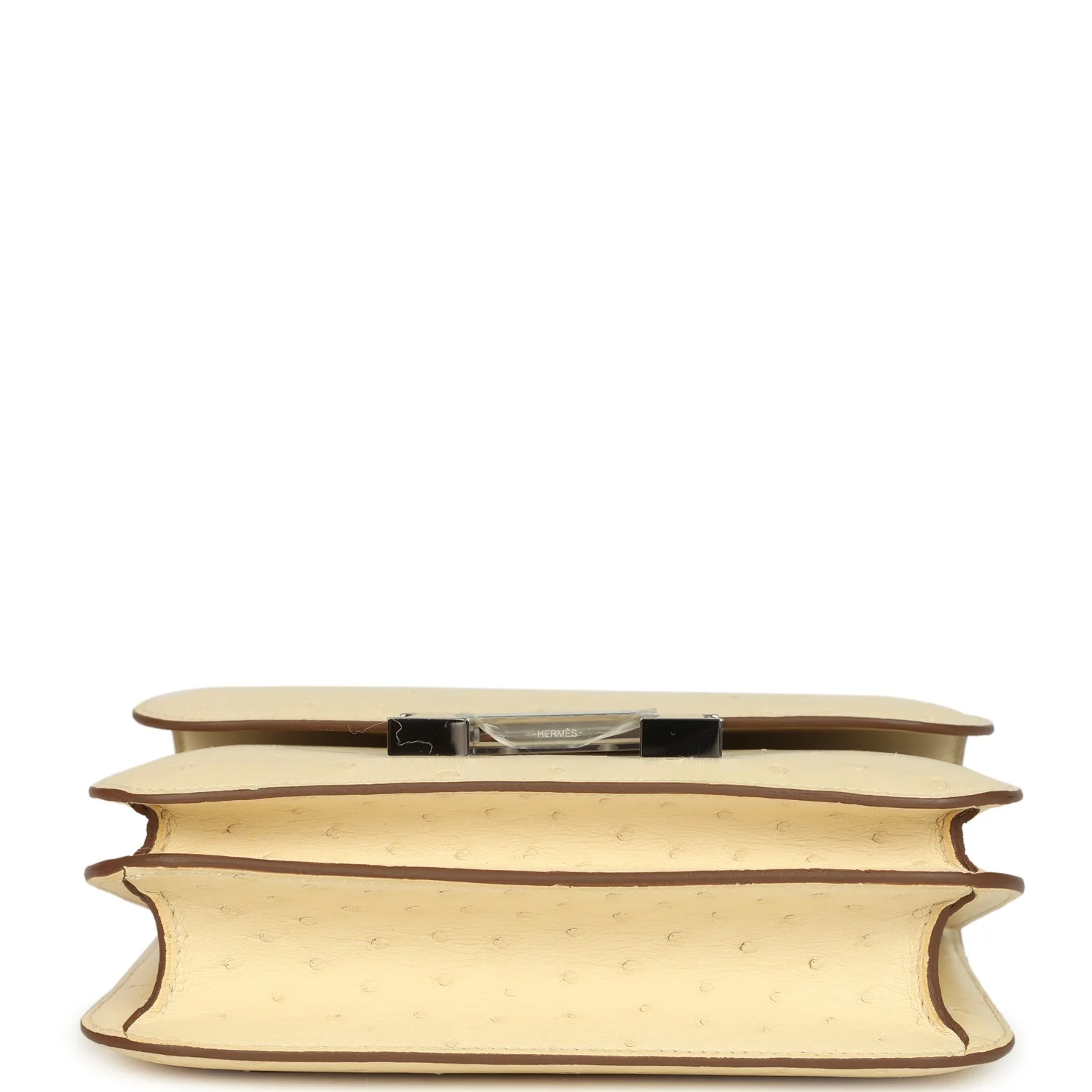 Hermes Constance 18 Vanille Ostrich Palladium Hardware