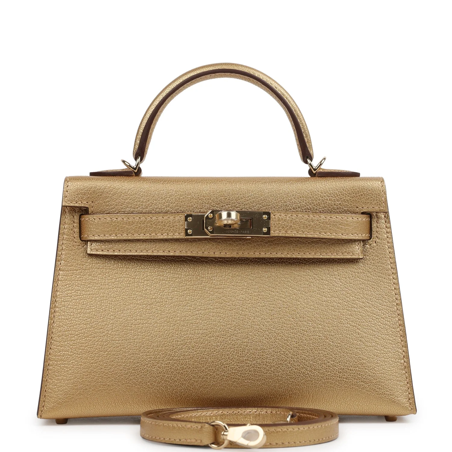 Hermes Kelly Sellier 20 Dore Chevre Chamkilight Permabrass Hardware