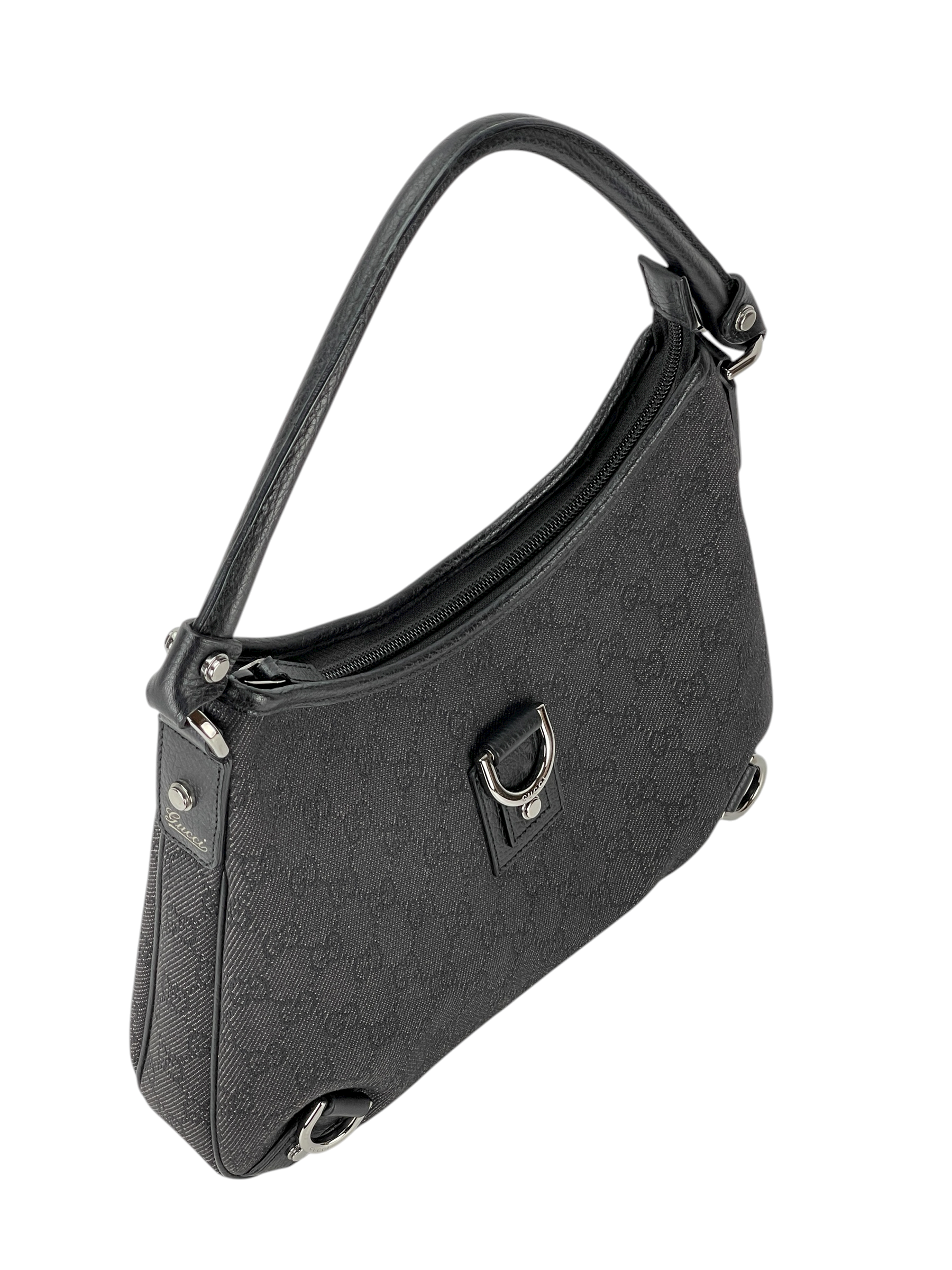 GUCCI - Black Ophidia Abbey Guccissima Semi Shoulder Bag