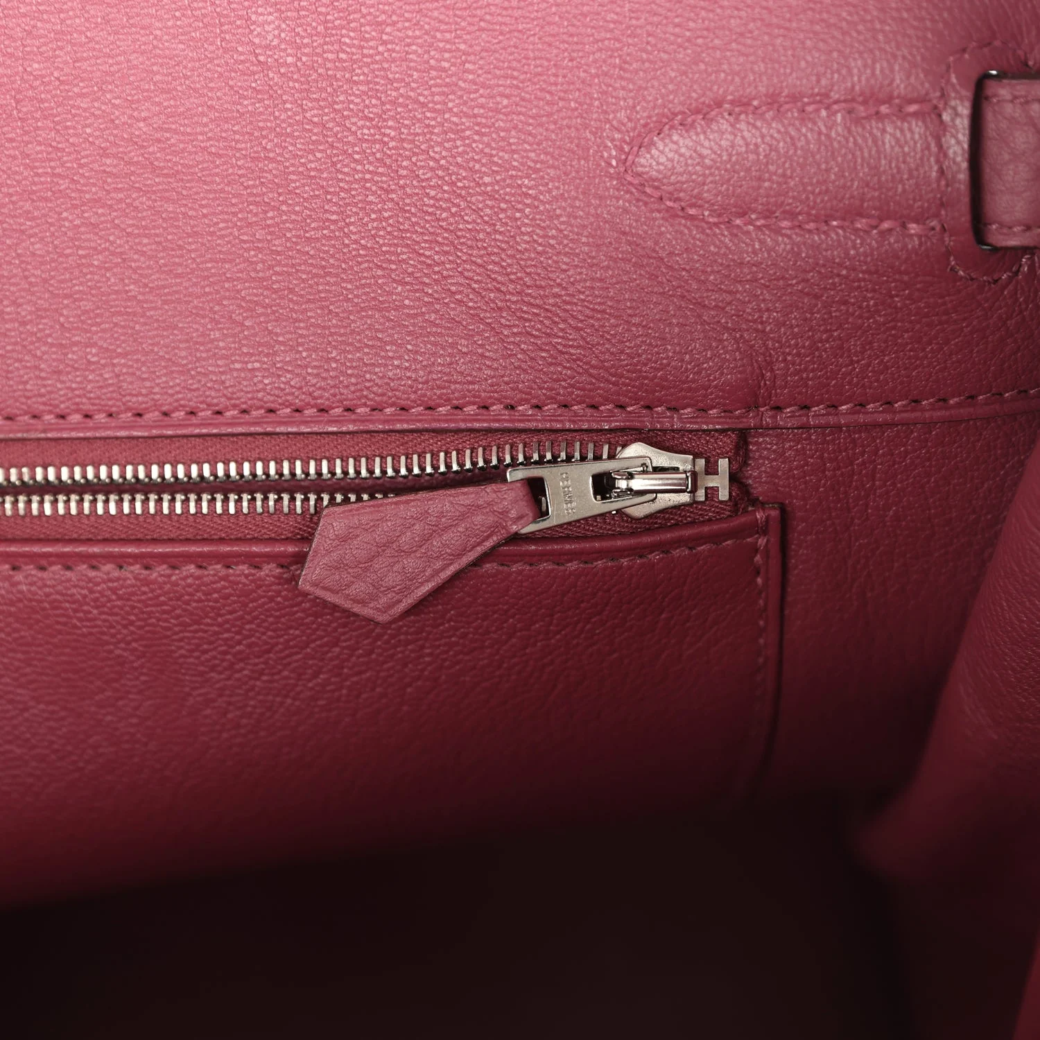 Pre-owned Hermes Birkin 35 Bois De Rose Fjord Palladium Hardware