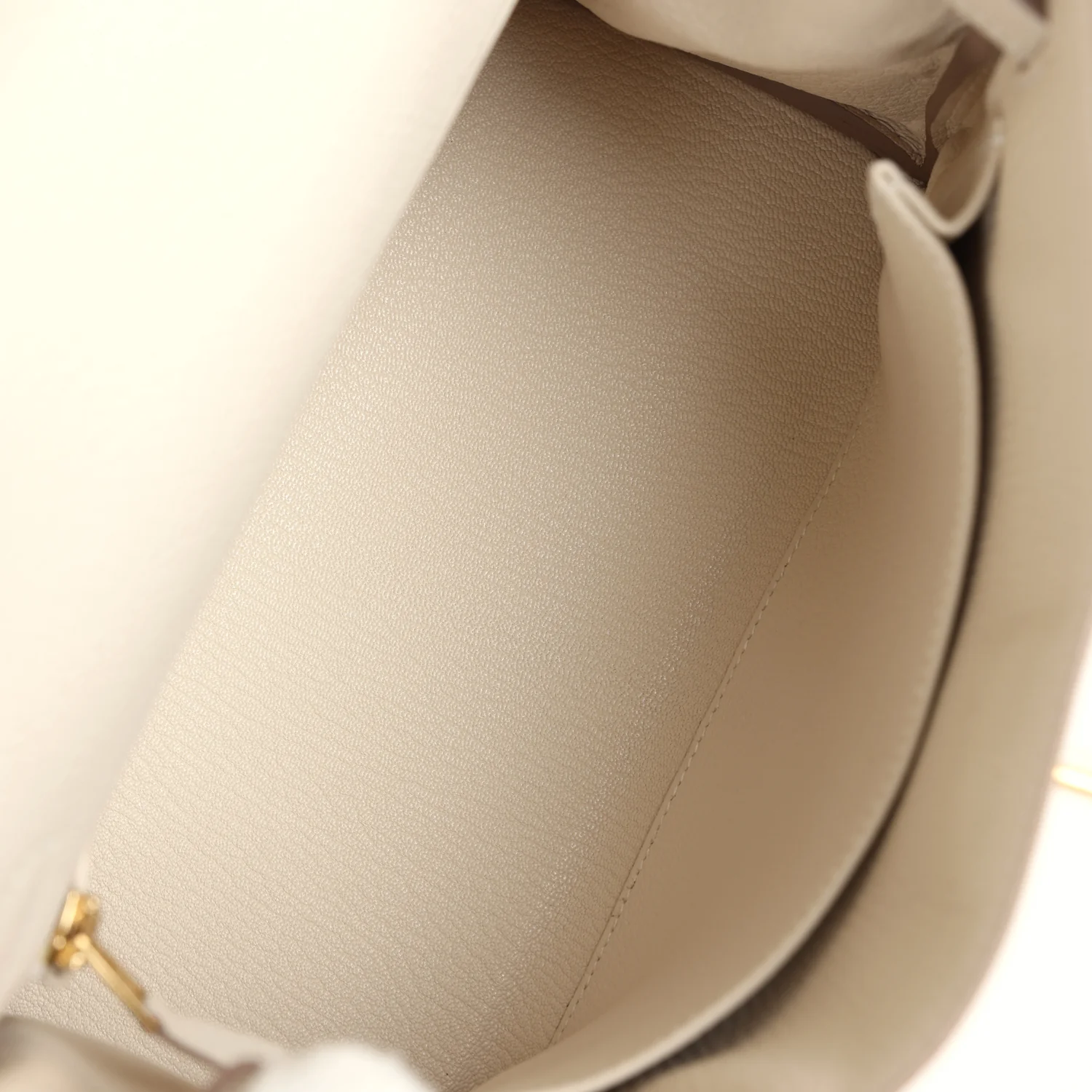 Hermes Kelly Retourne 25 Craie Togo Gold Hardware