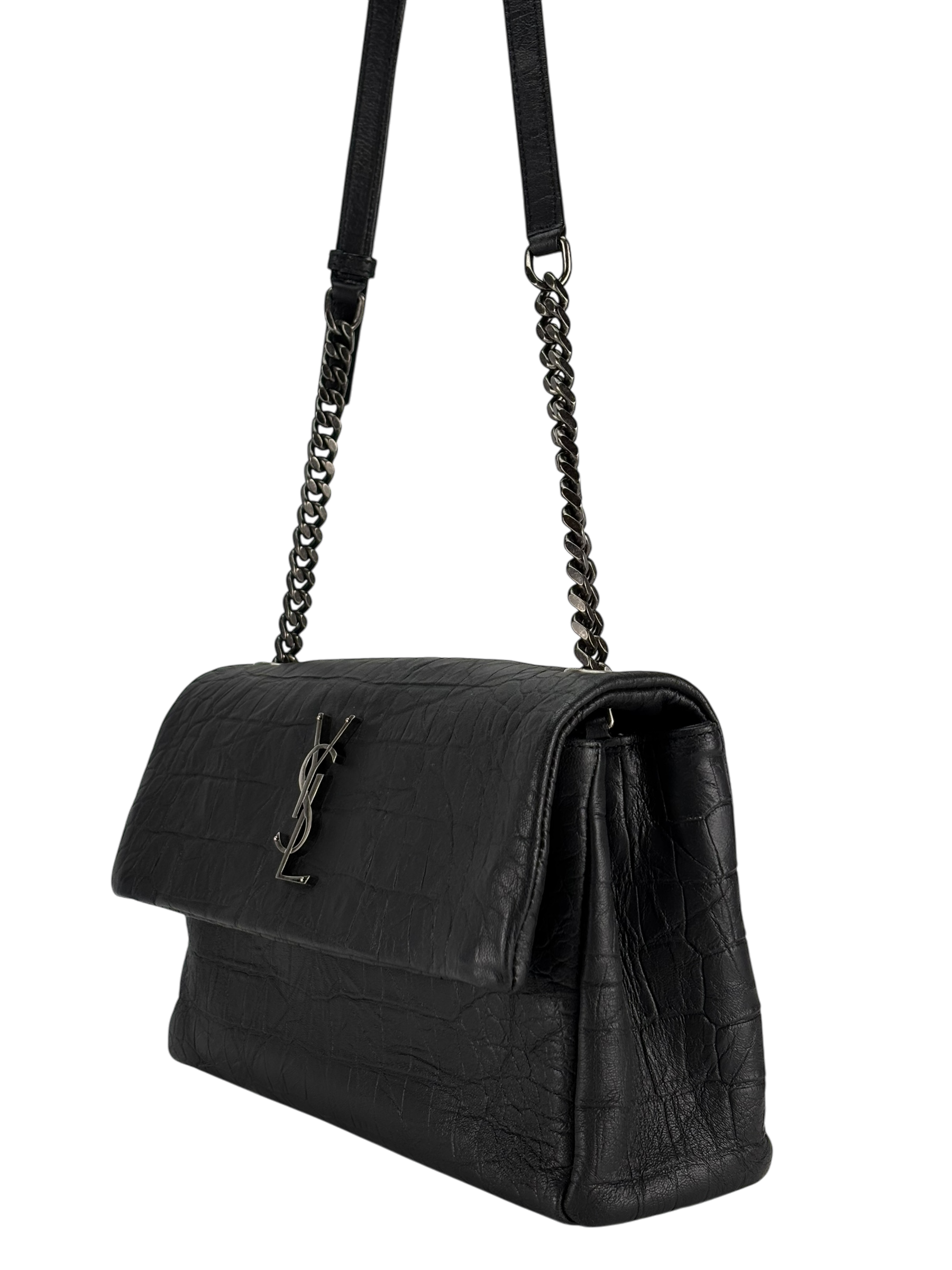 SAINT LAURENT - Black Monogram West Hollywood Shoulder Bag