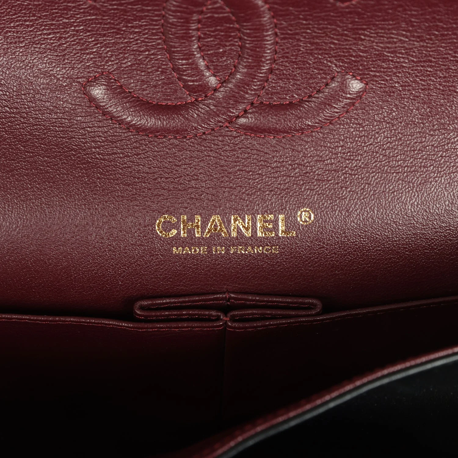 Pre-owned Chanel Medium Classic Double Flap Bag Black Lambskin Gold Hardware