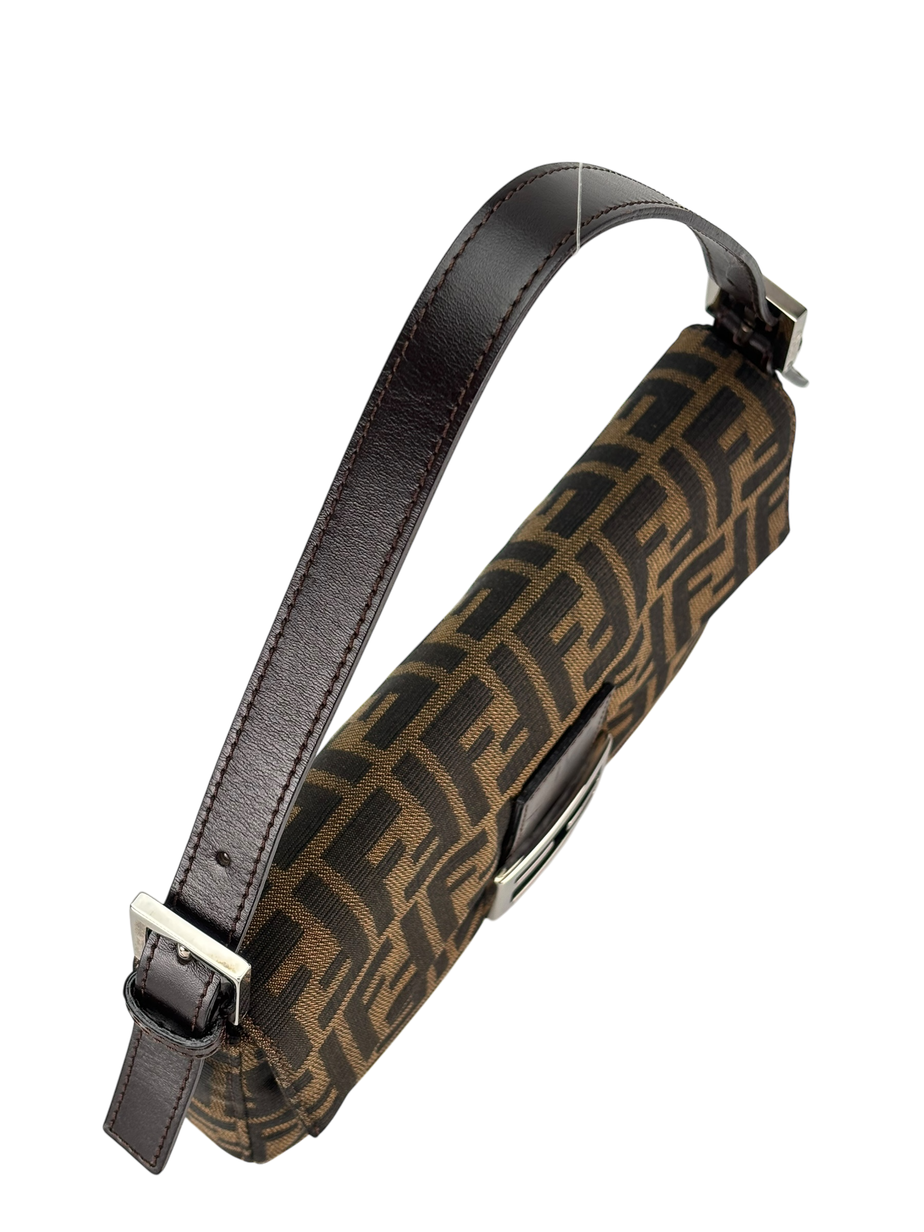 FENDI - Brown Zucca Baguette Shoulder Bag