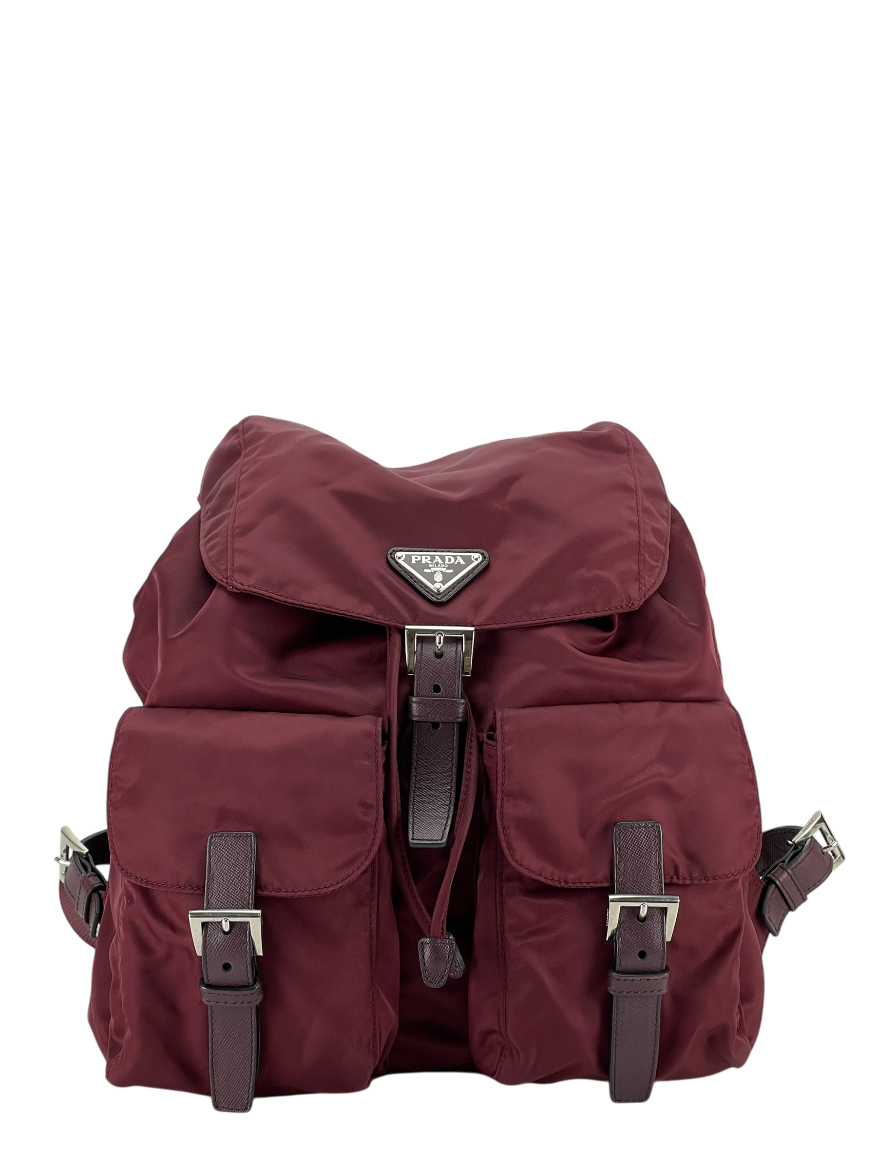 PRADA - Red Re-Nylon Backbag Medium