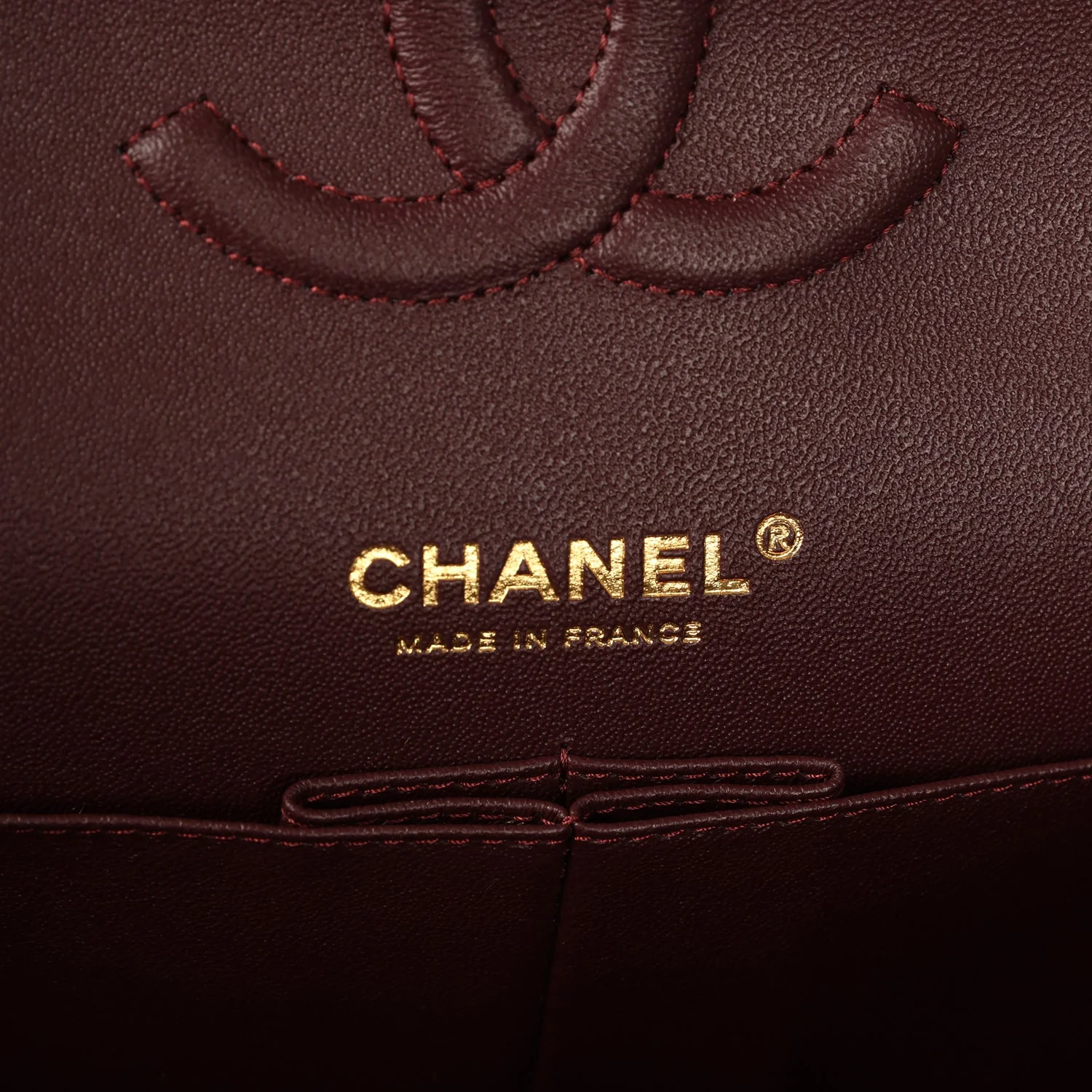 Pre-owned Chanel Medium Classic Double Flap Bag Black Lambskin Gold Hardware